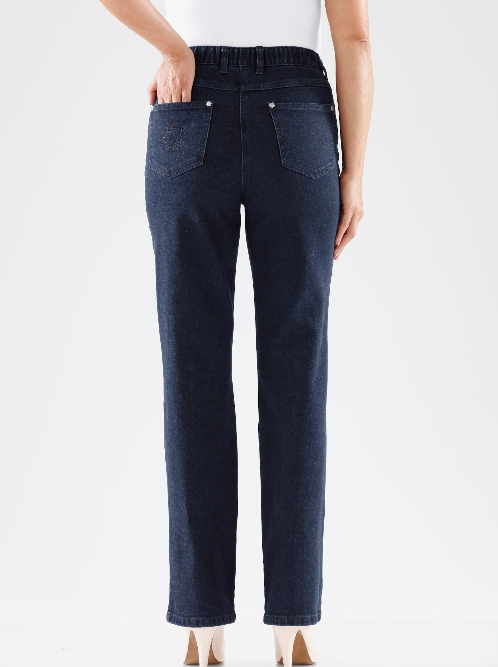 5-pocketjeans met comfortband aan de binnenzijde - dark-blue