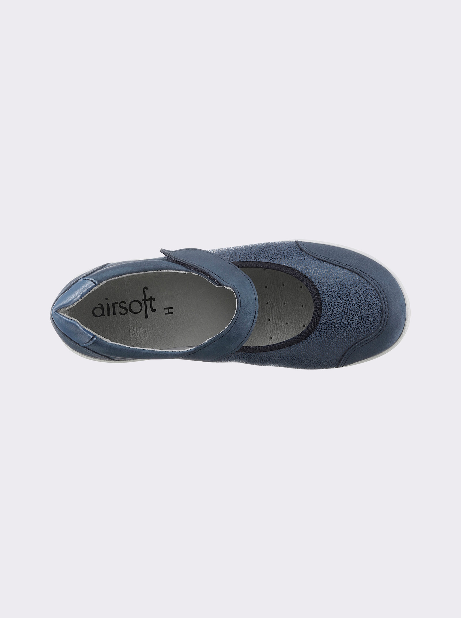airsoft modern+ Slipper mit Stretch-Einsatz - jeansblau