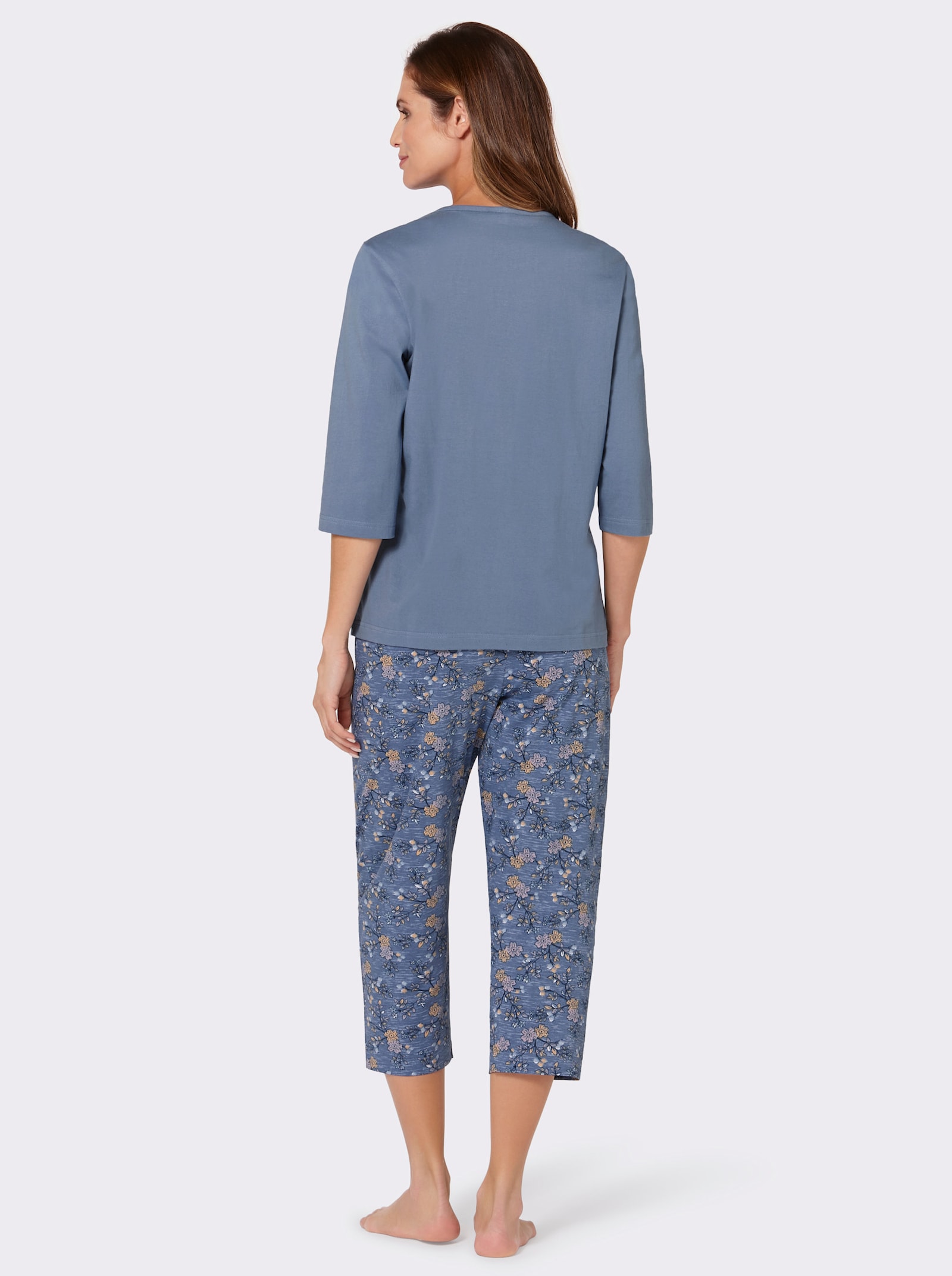 wäschepur Pyjama's met broek met comfortband - lindegroen + bleu