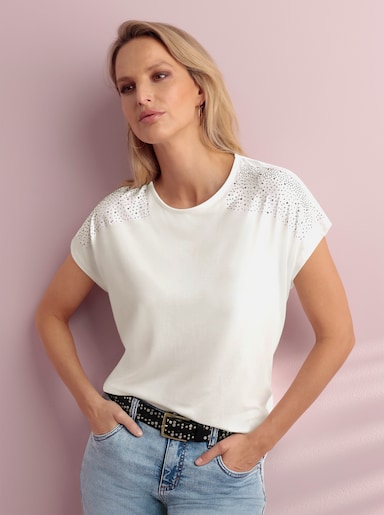 heine Kurzarmshirt - ecru