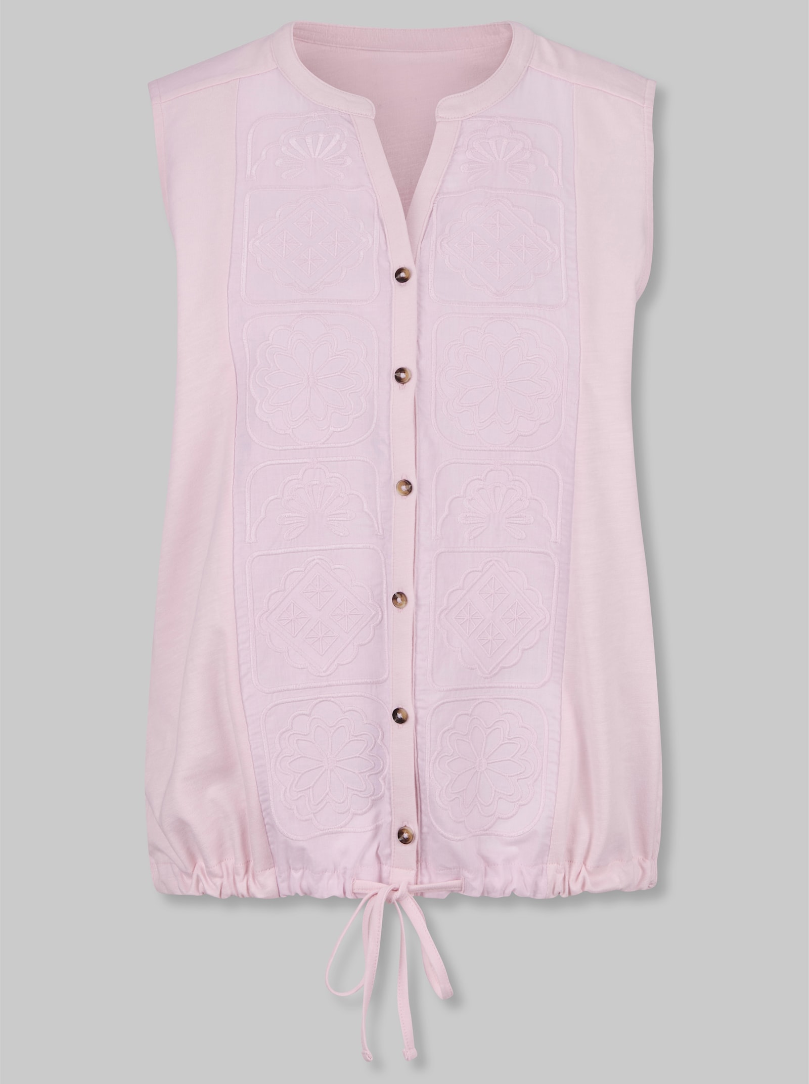 heine Blusenshirt mit Spitzeneinsatz - hellrosé