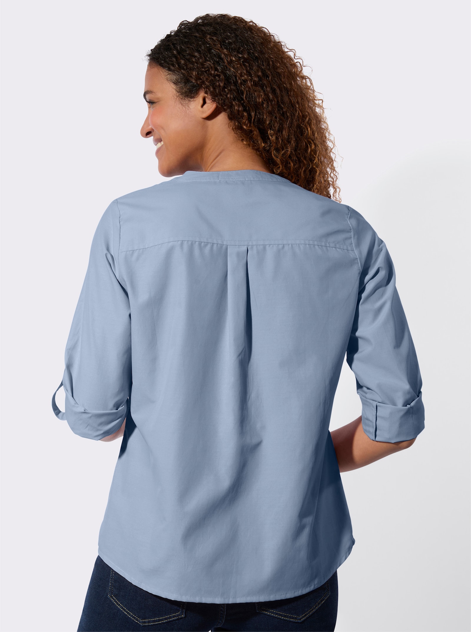 Tunika mit Kellerfalte hinten - bleu