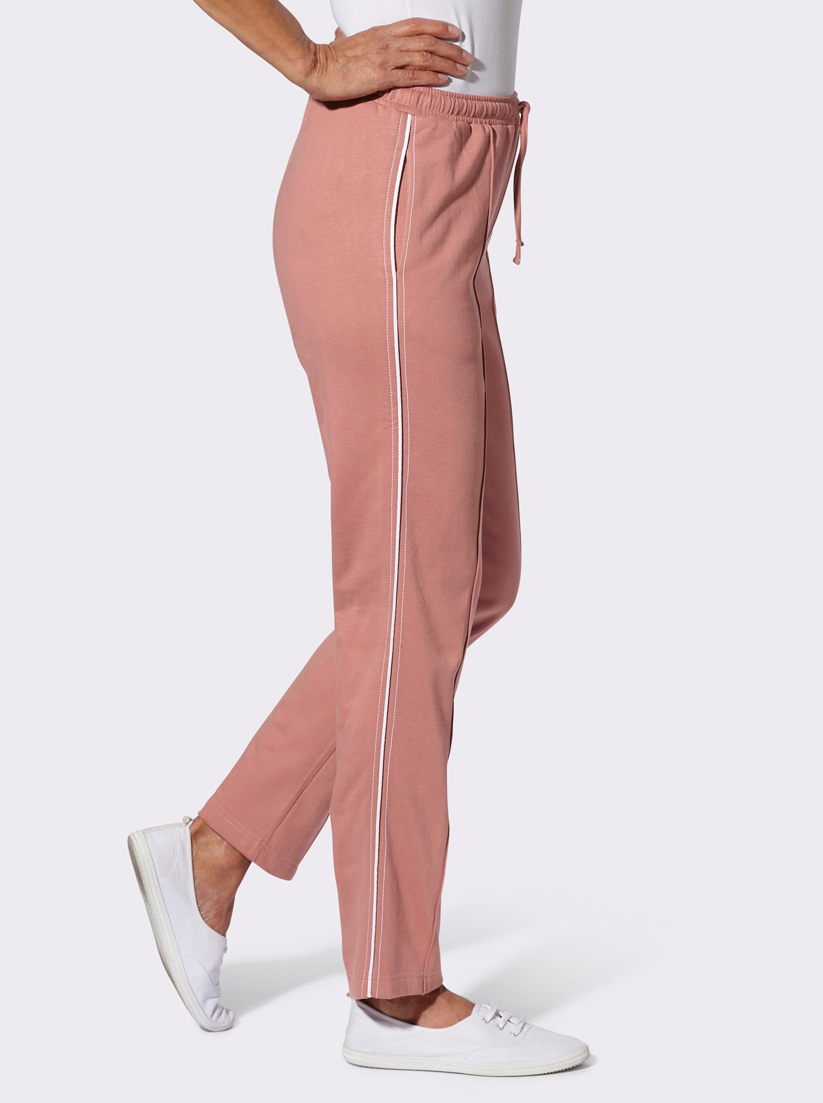 Tepláky, bočné vrecká - ružové drevo