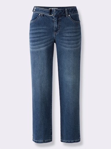 Jupe-culotte en jean - bleu délavé