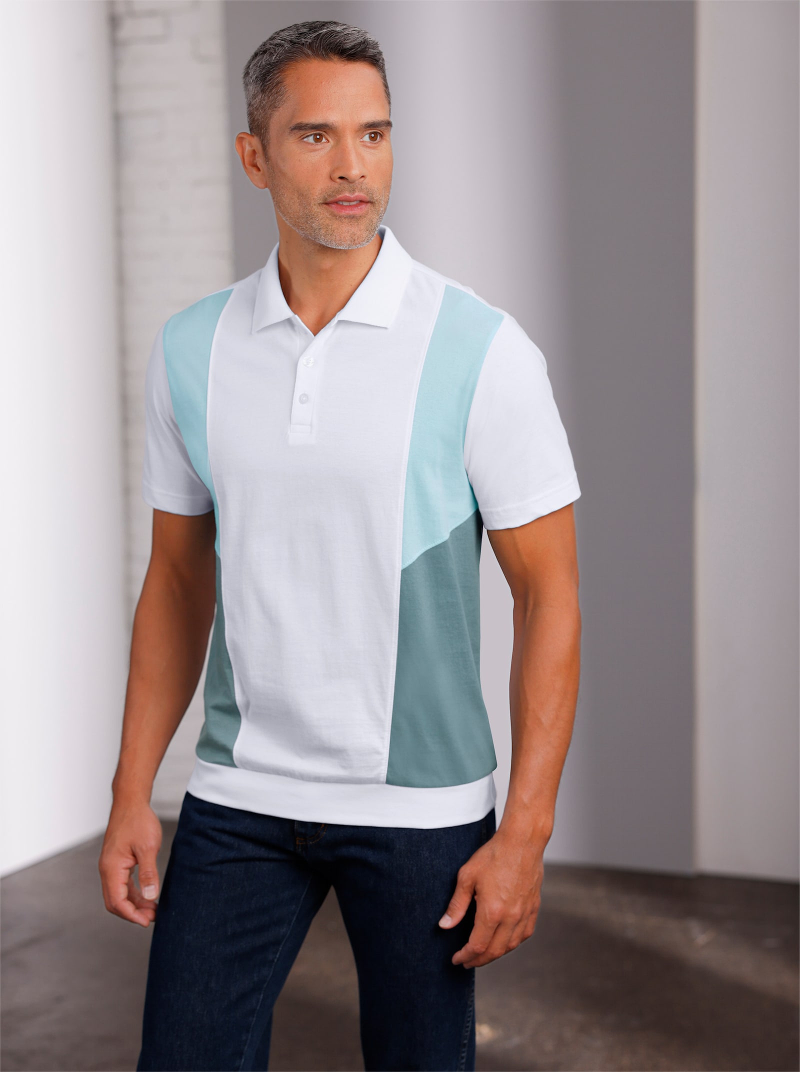 Poloshirt in sportlook - wit