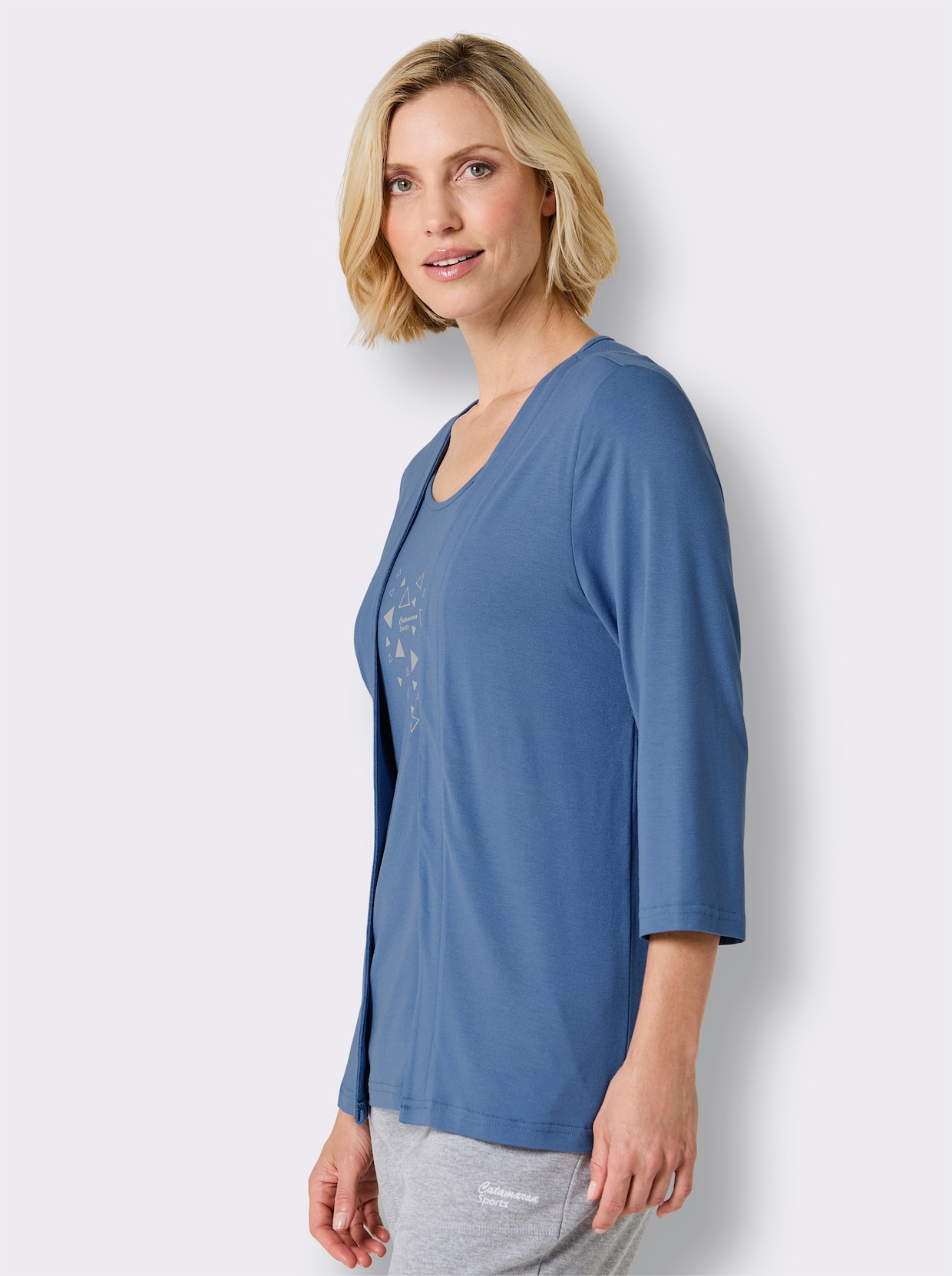 Catamaran Sports 2-in-1-Shirt - jeansblau