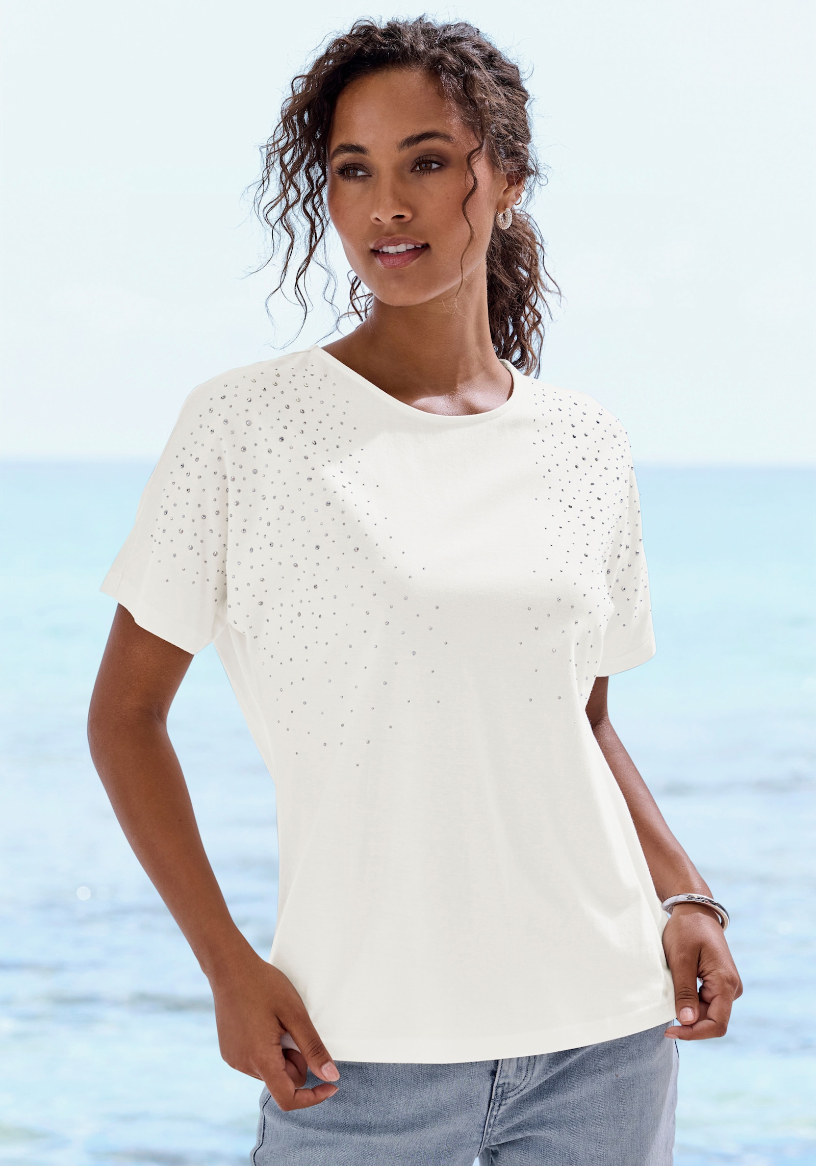LASCANA T-Shirt - creme
