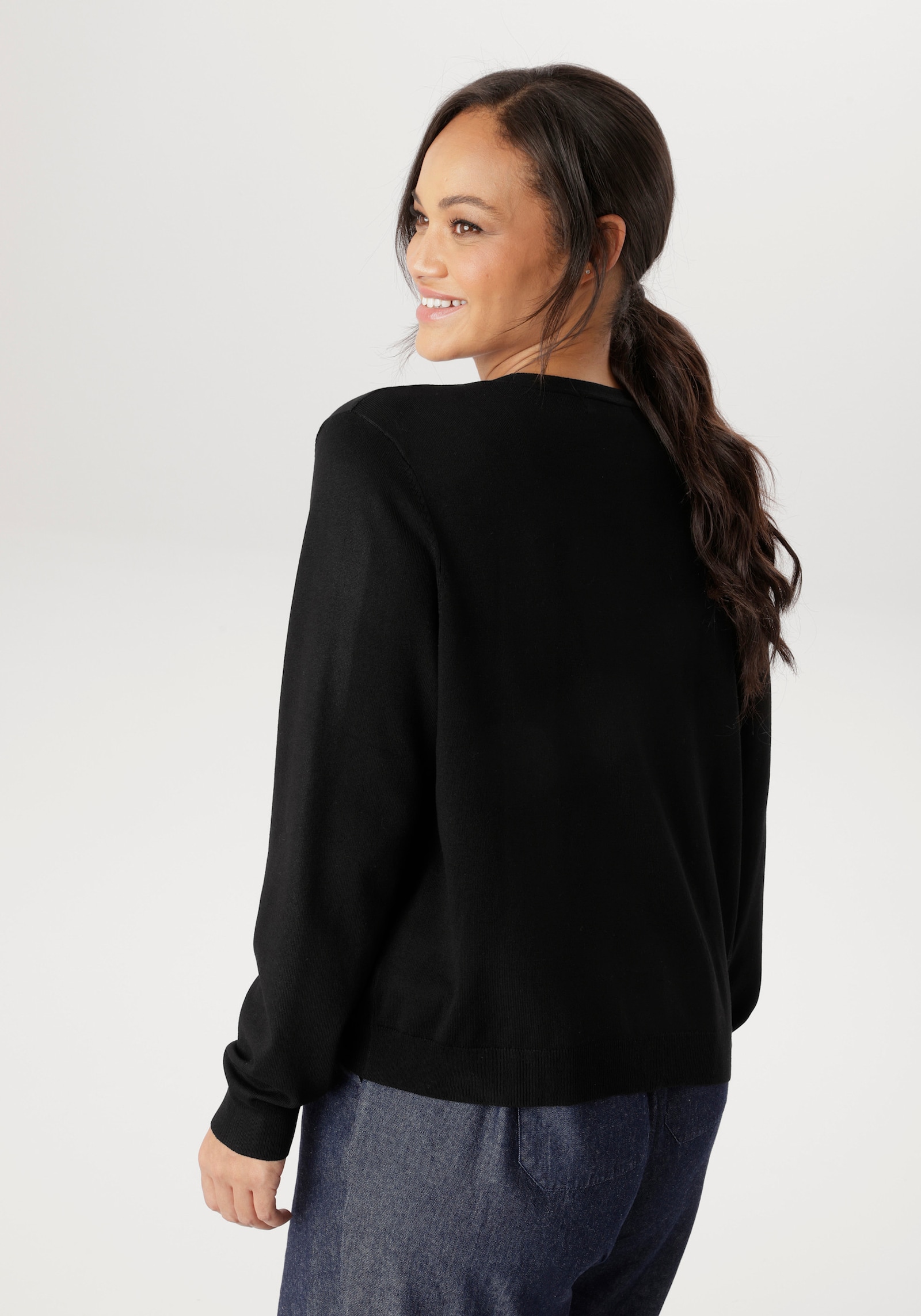 Aniston PLUS Strickjacke - schwarz