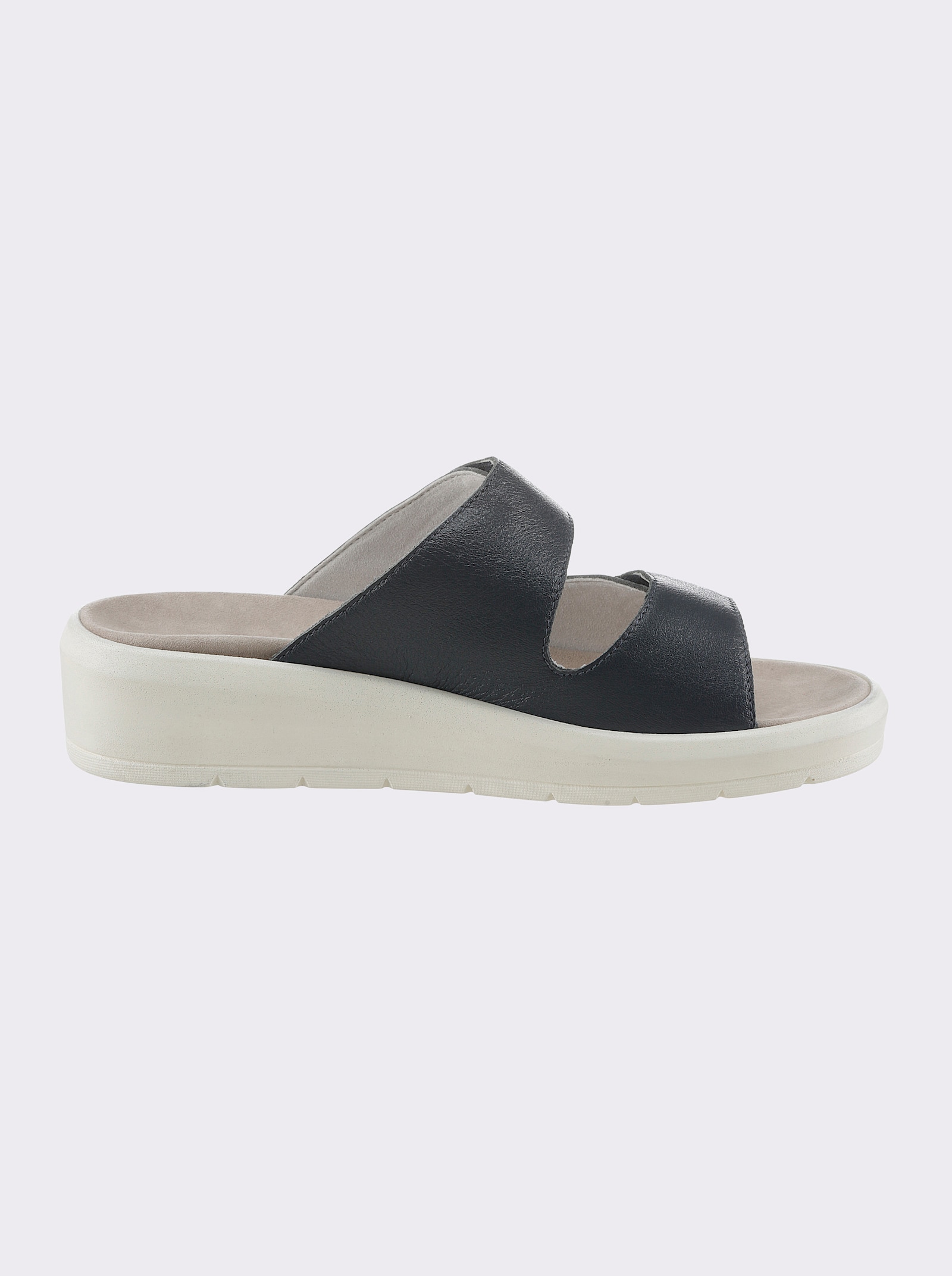 airsoft modern+ Pantolette mit Klett-Wechselfußbett - marine