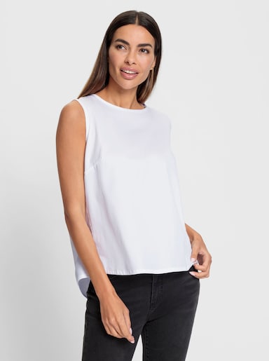 heine Blusentop in A-Linie - weiß