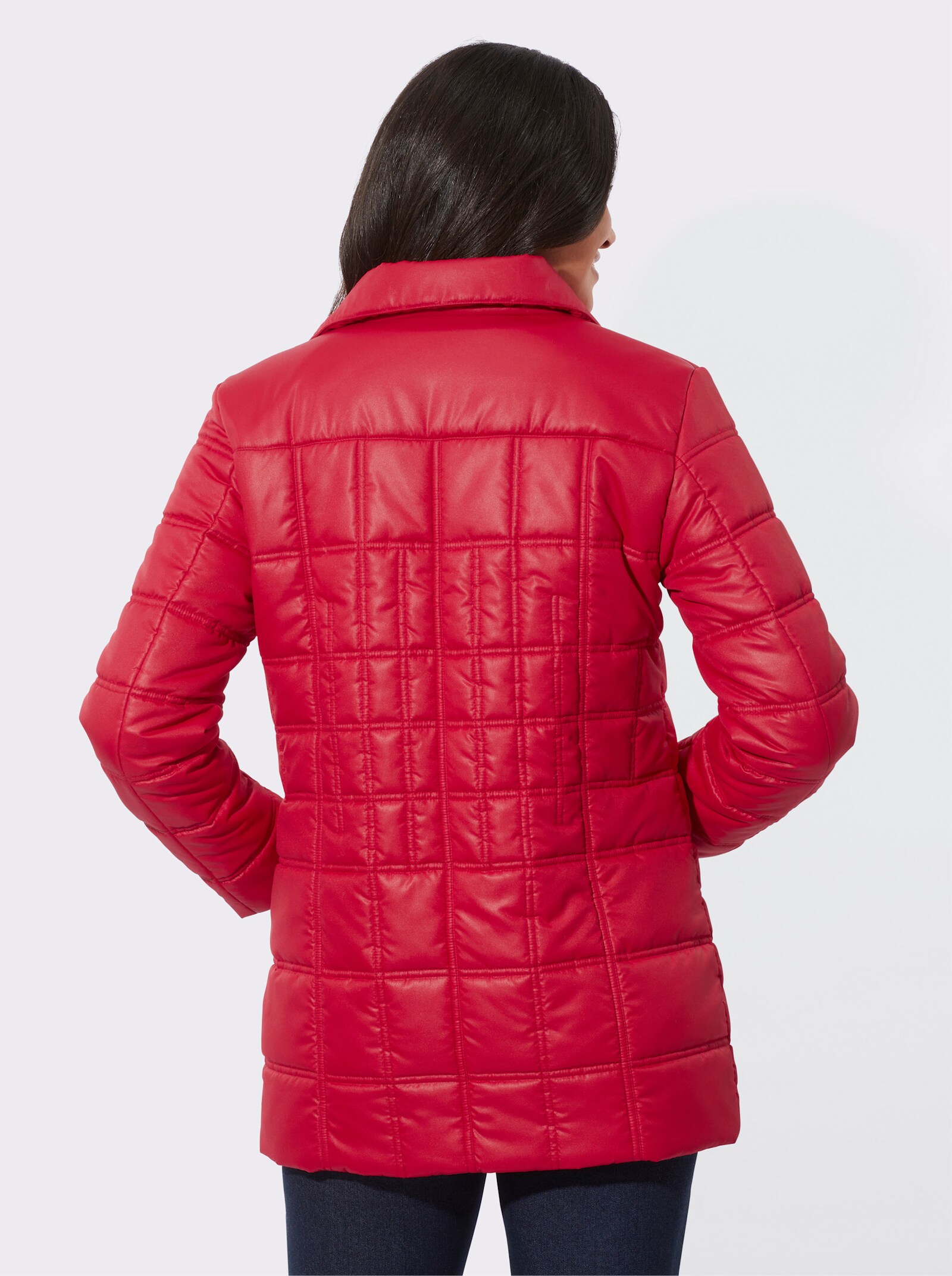 Steppjacke mit 2-Wege-Reißverschluss - rot