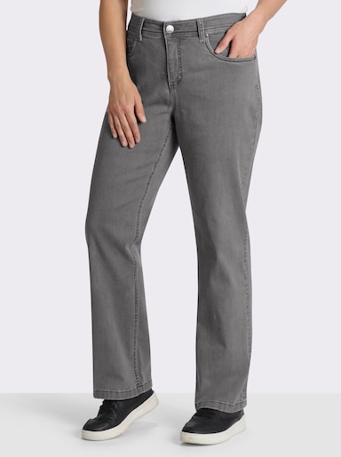 sheego Jeans mit moderner Waschung - light grey-denim