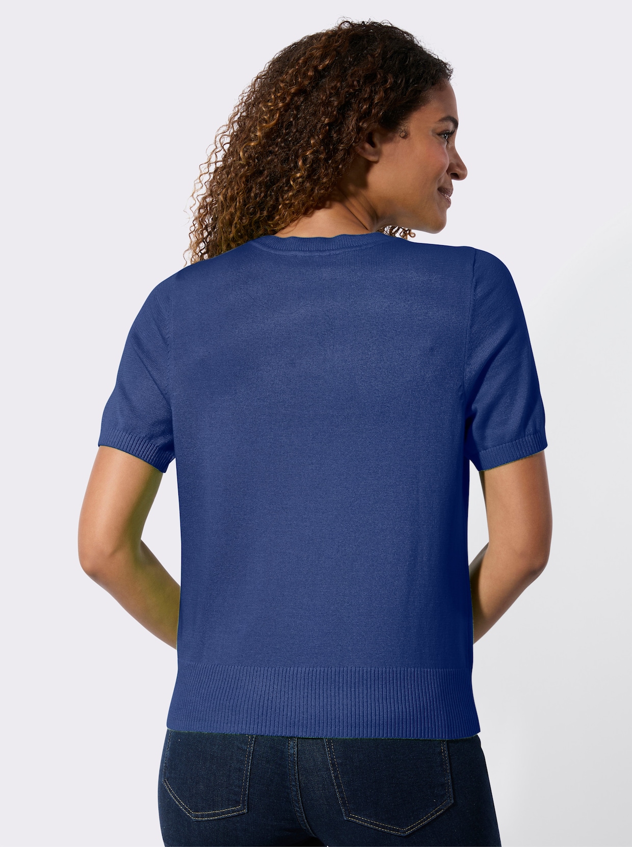 Baumwollpullover - royalblau