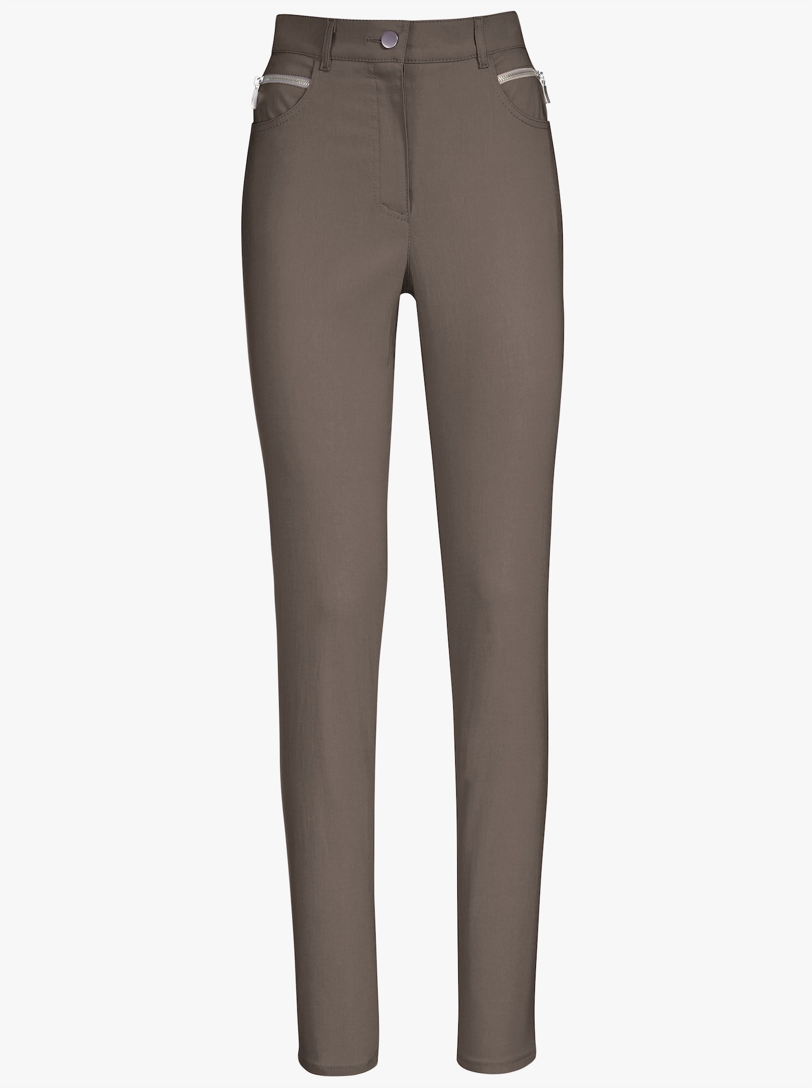 Stehmann Comfort line Stretch-Hose mit Zier-Taschen vorne - taupe