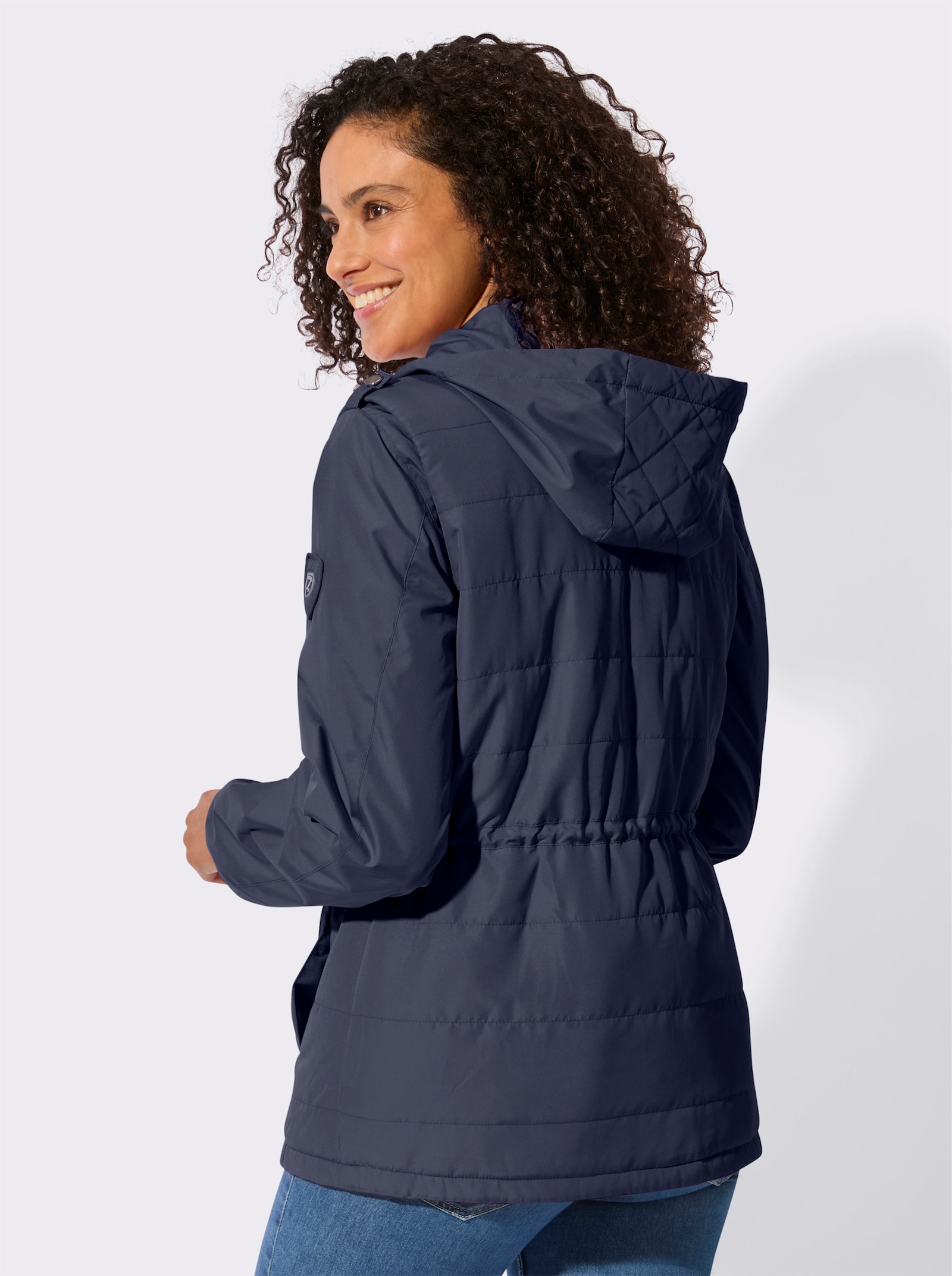 3-in-1-Funktionsjacke im Steppmuster-Mix - marine