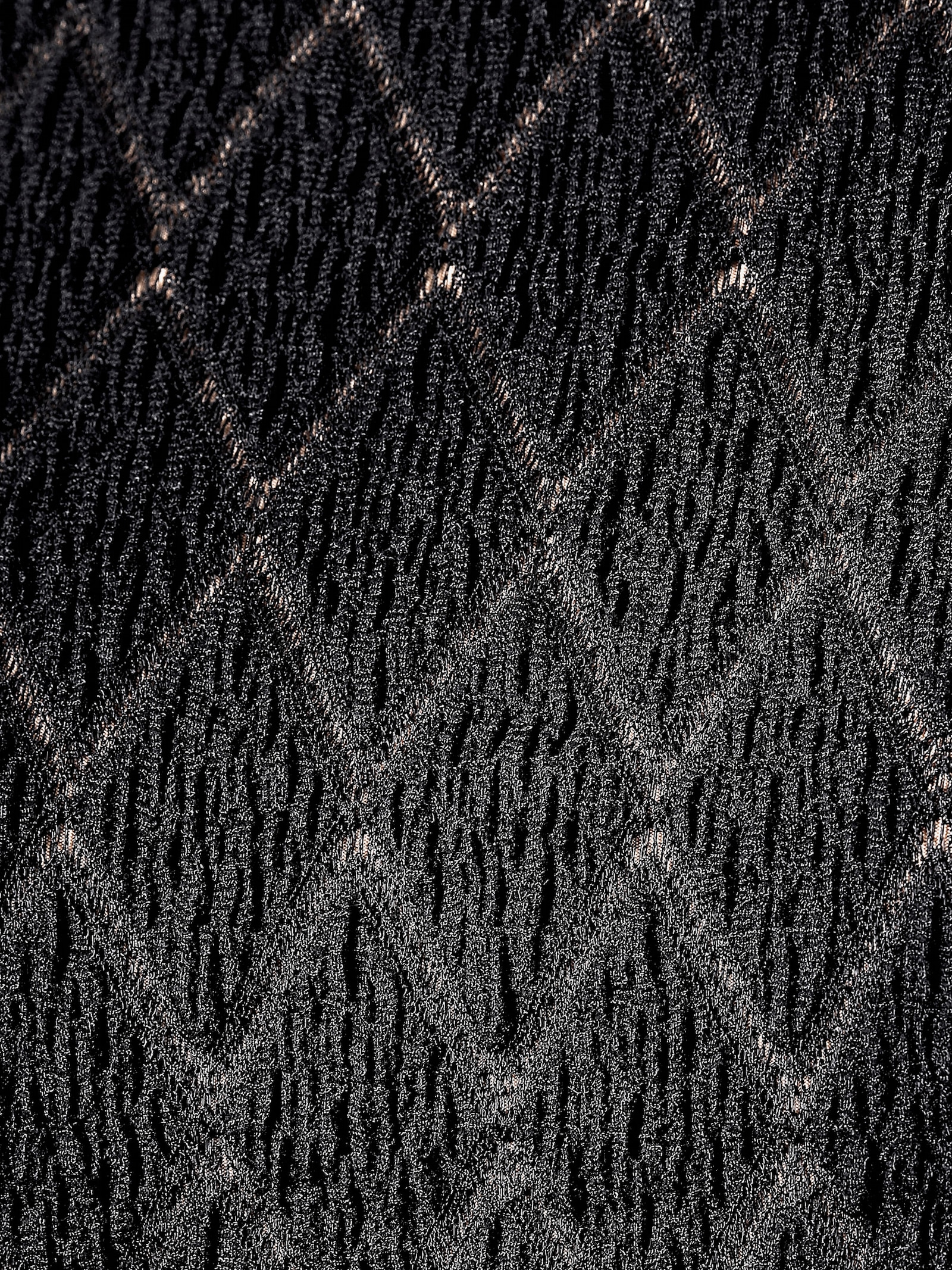 Shirt met opstaande kraag van stretchmateriaal - zwart/camel gedessineerd