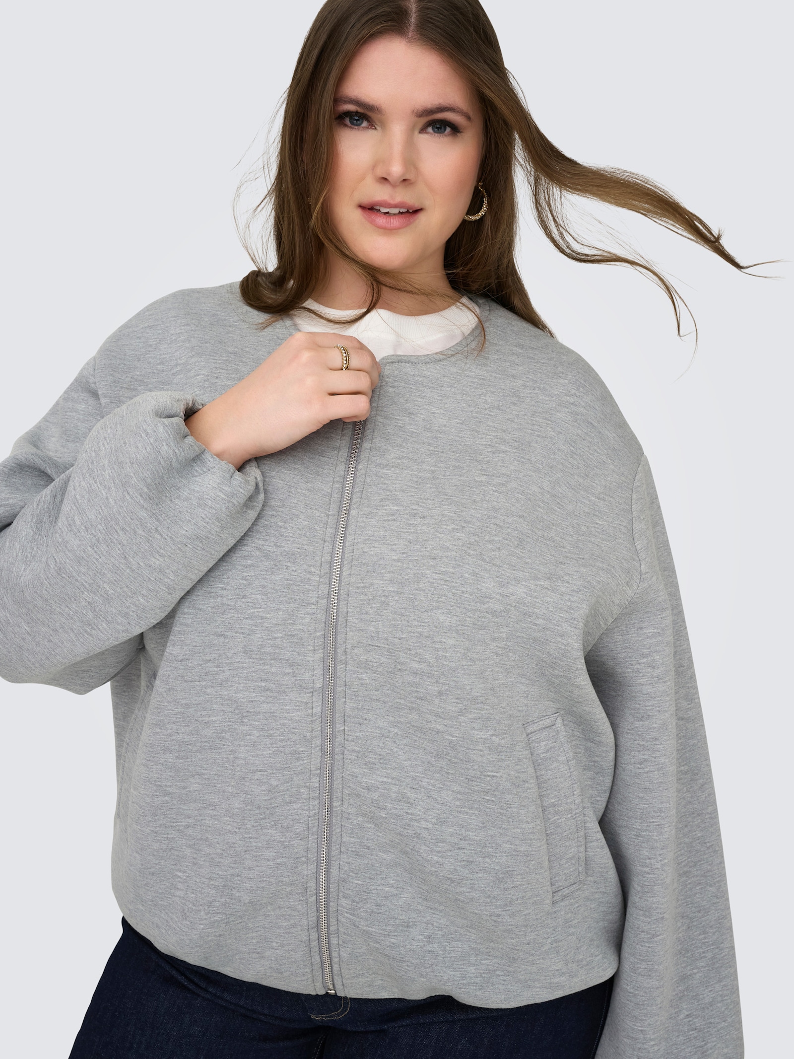 ONLY CARMAKOMA Blouson - medium grey melange