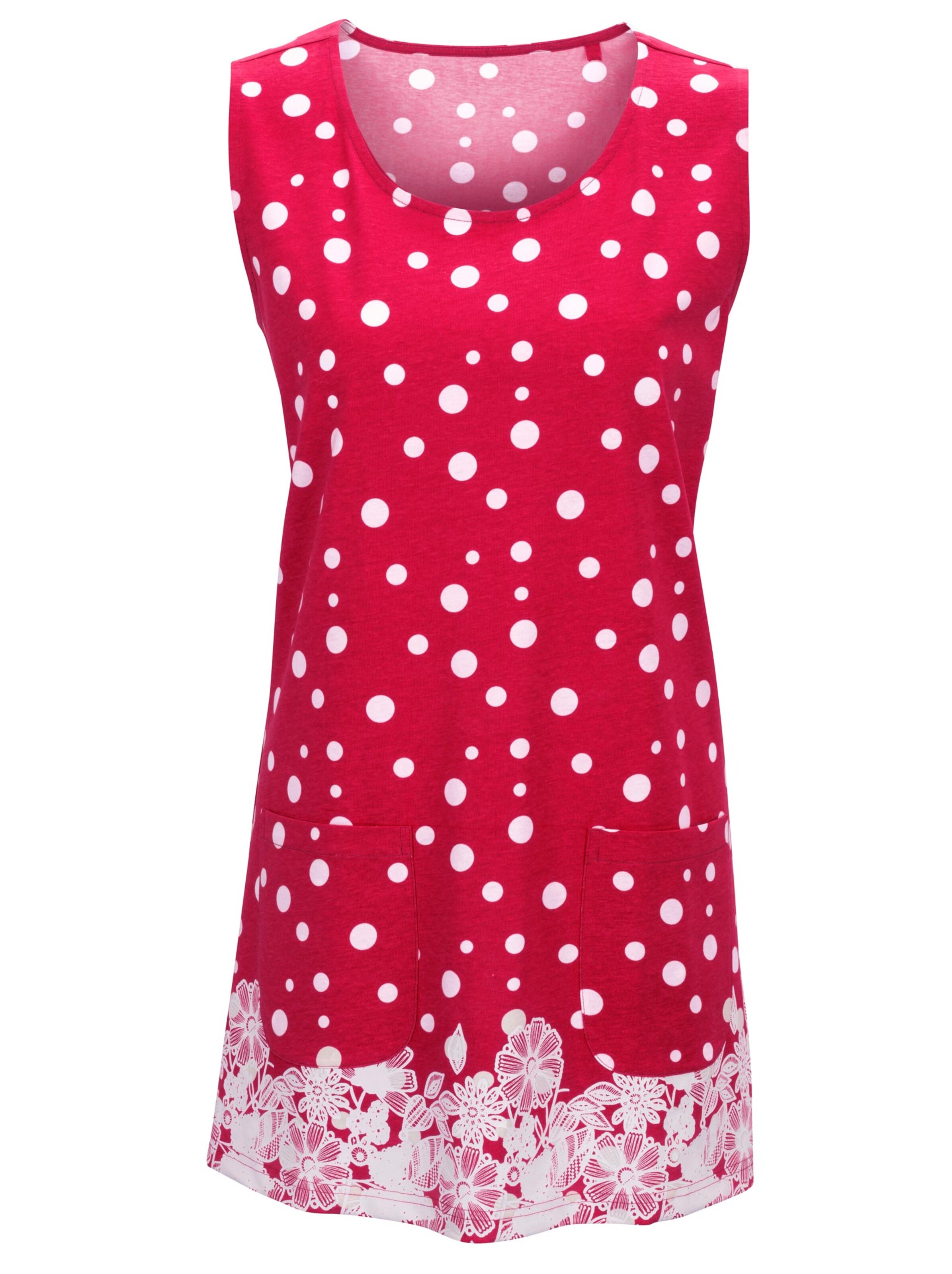 Longtop - rot-gemustert