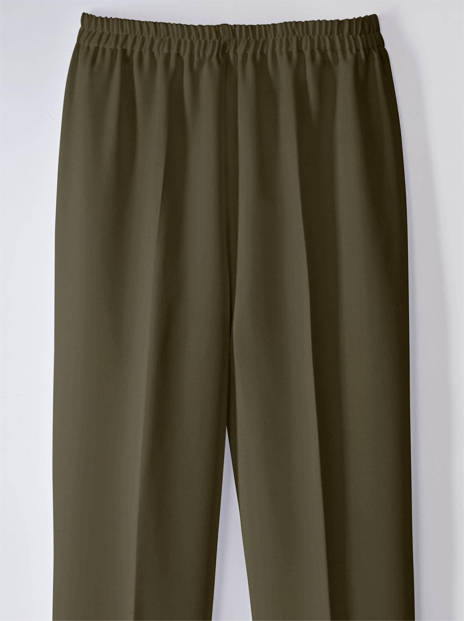 Bügelfaltenhose in Schlupfform - khaki