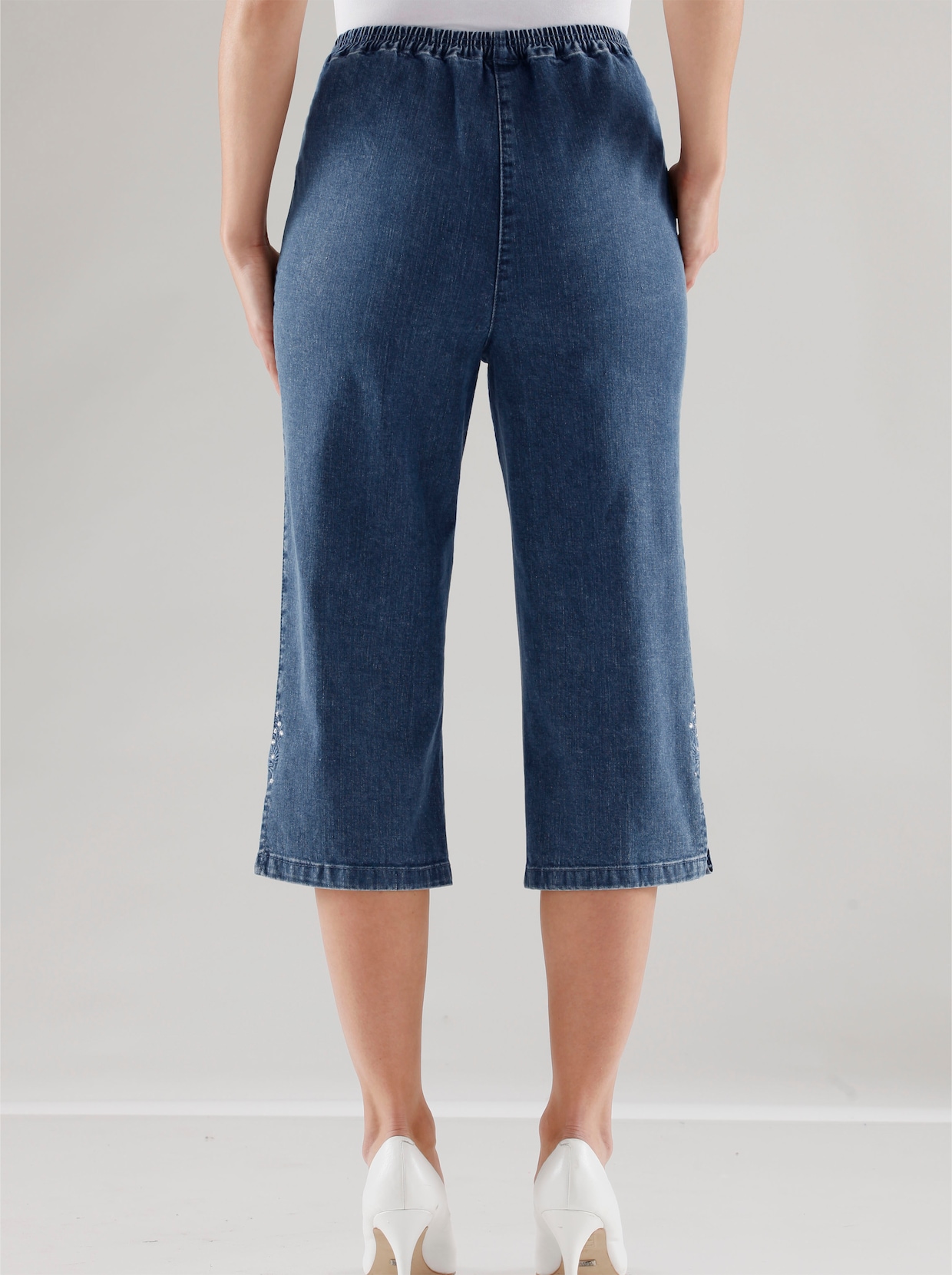 Caprijeans - blue-stone-washed