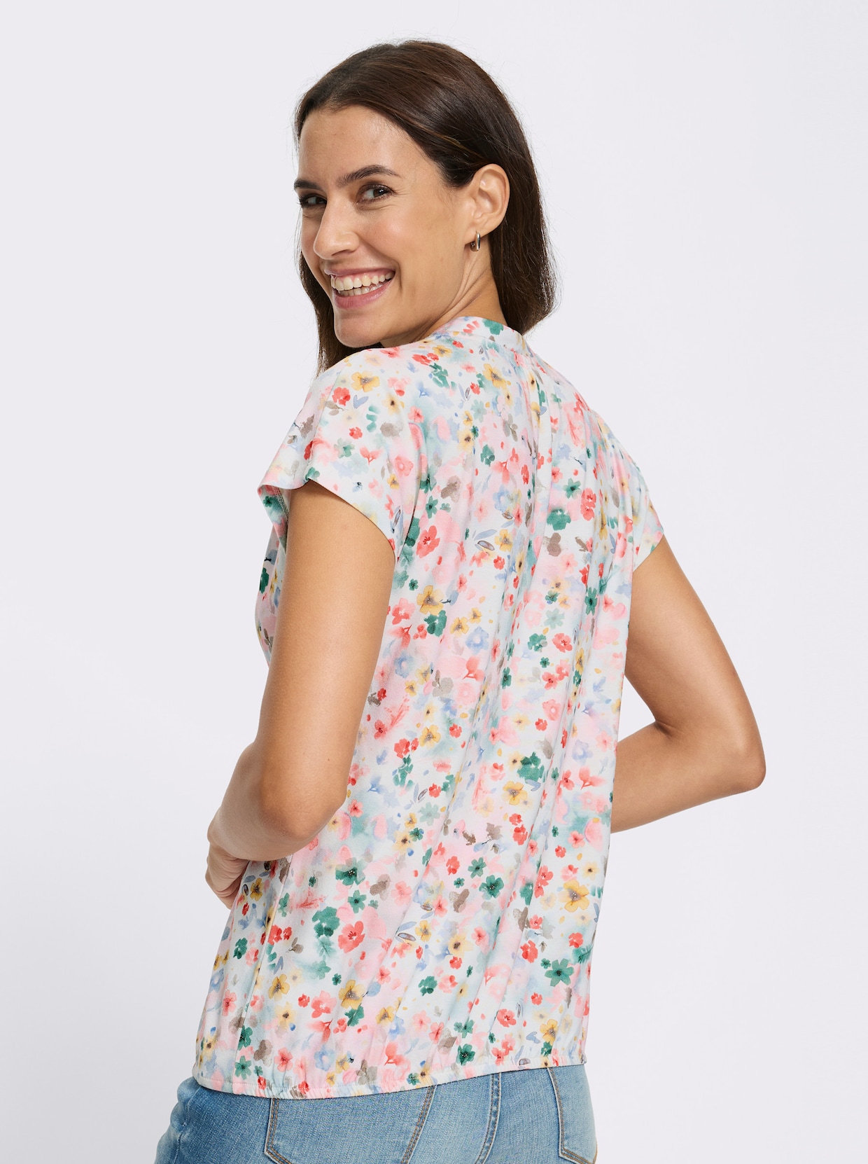 Print-Shirt - ecru-flamingo-bedruckt