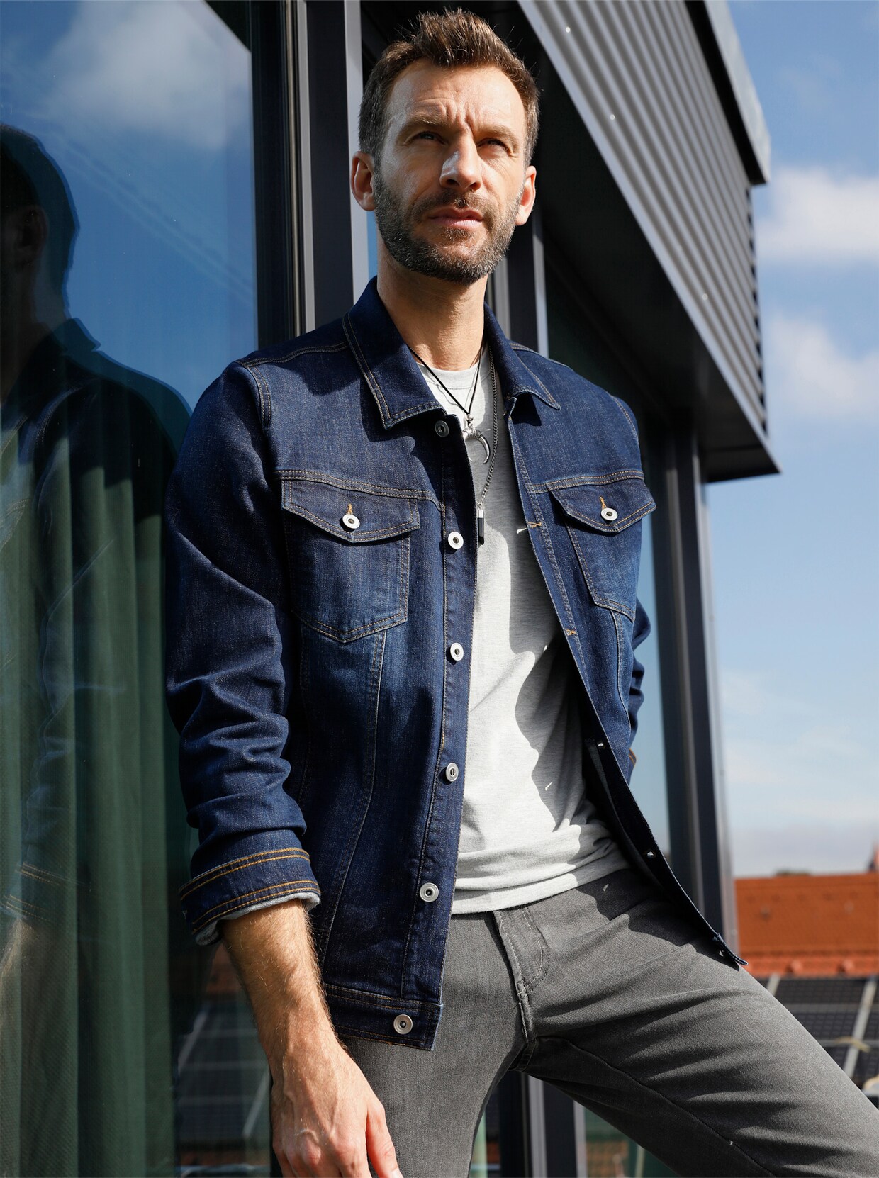 Marco Donati Jeans-Jacke - dark blue-denim