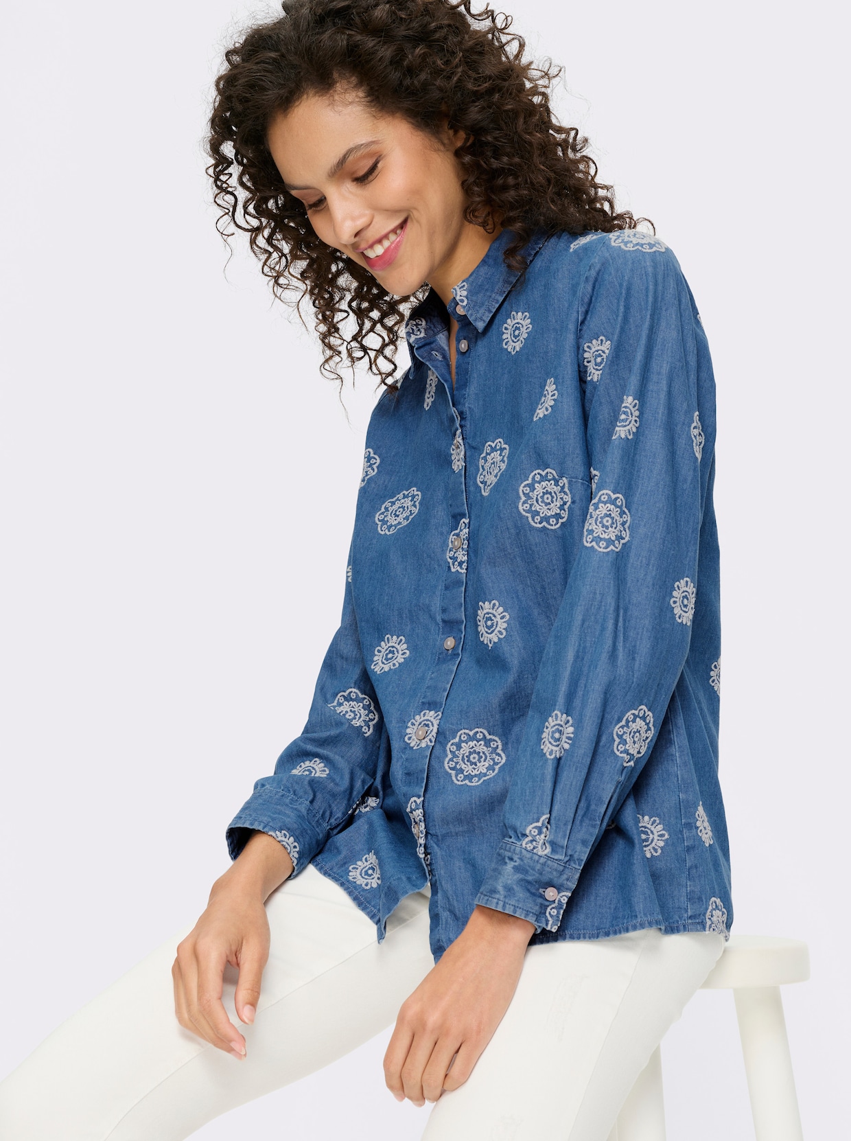 heine Hemdbluse - blue-bleached