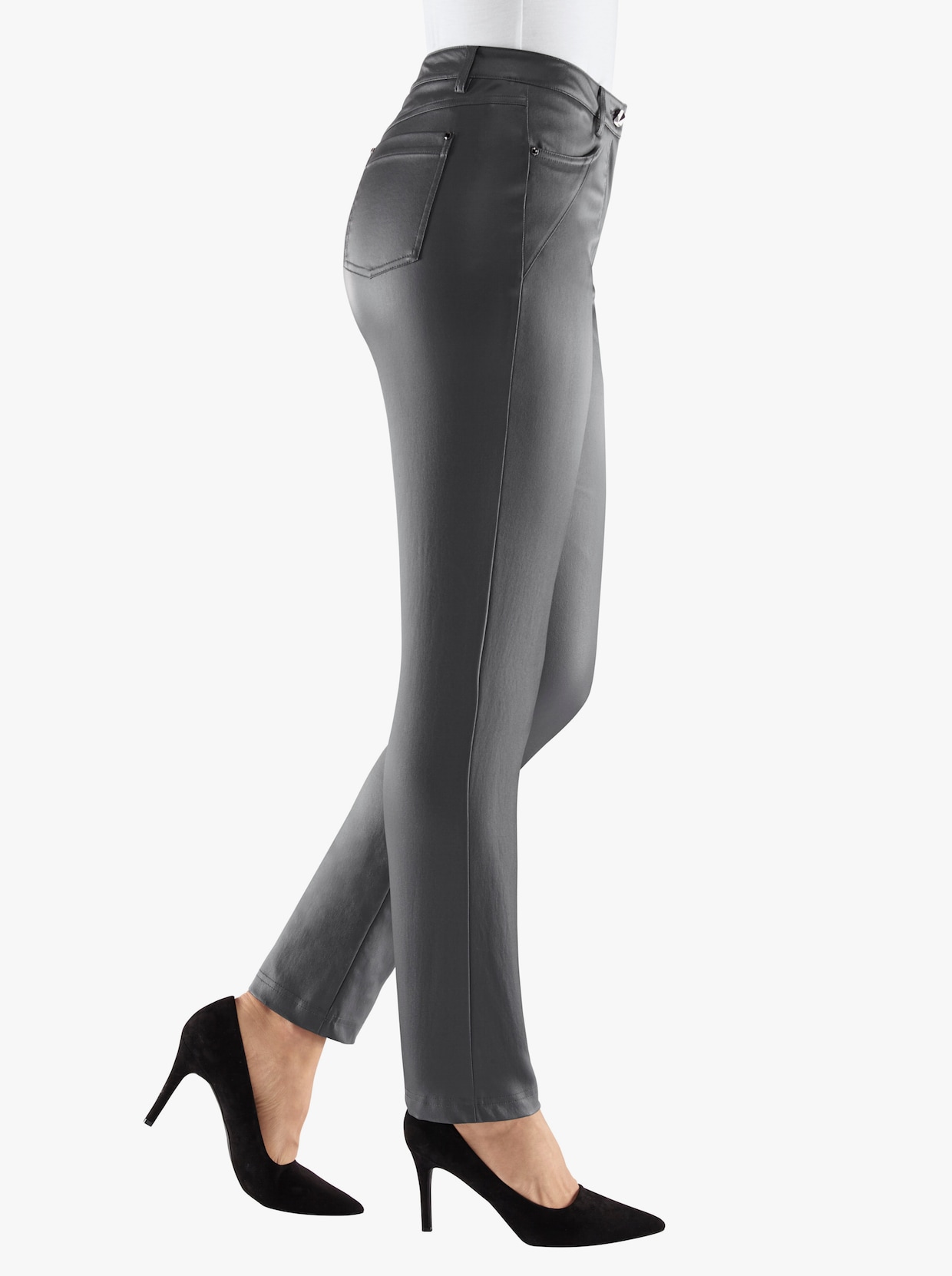 Pantalon 5 poches - anthracite