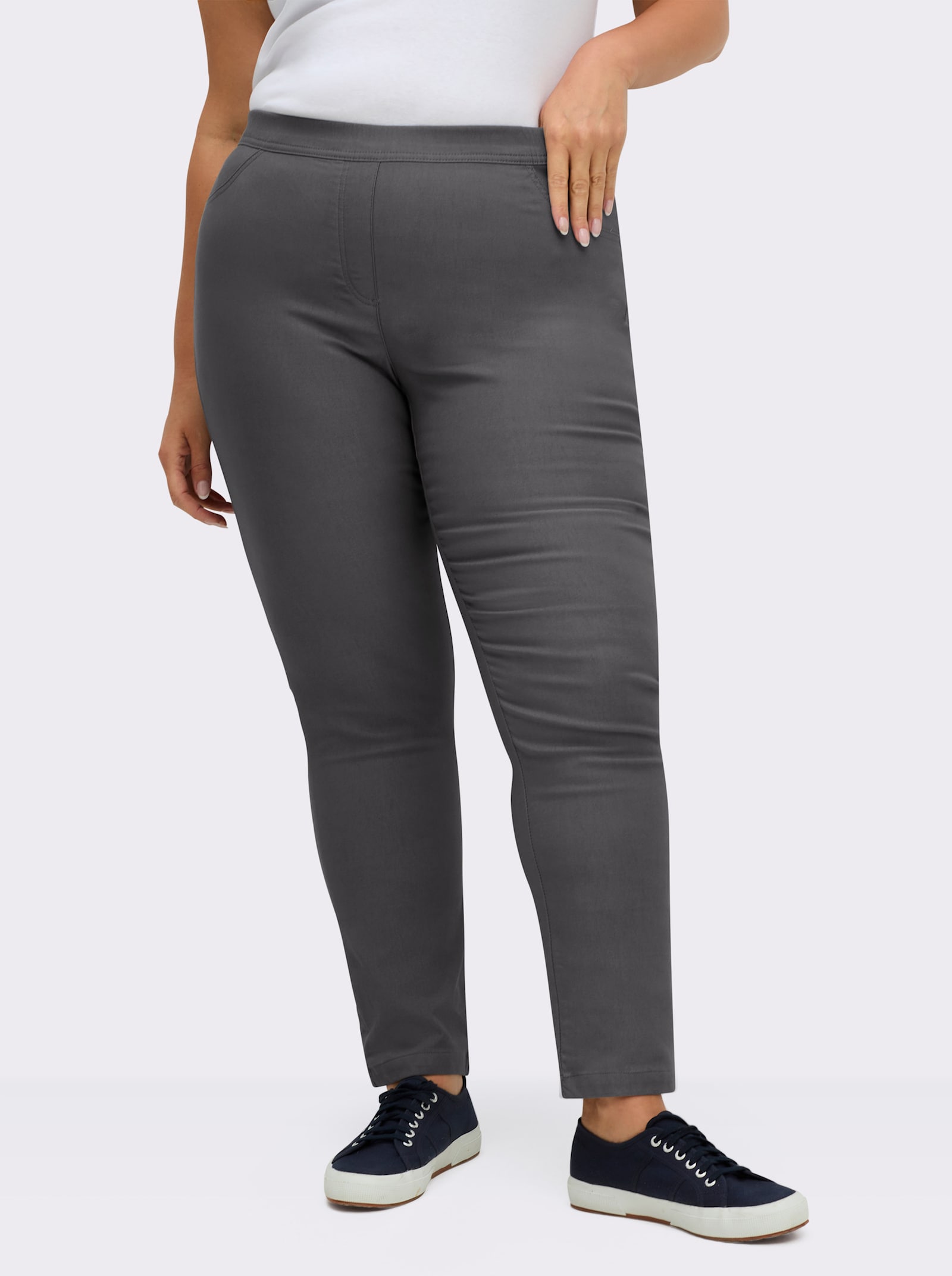 Hose innen angeraut - anthrazit