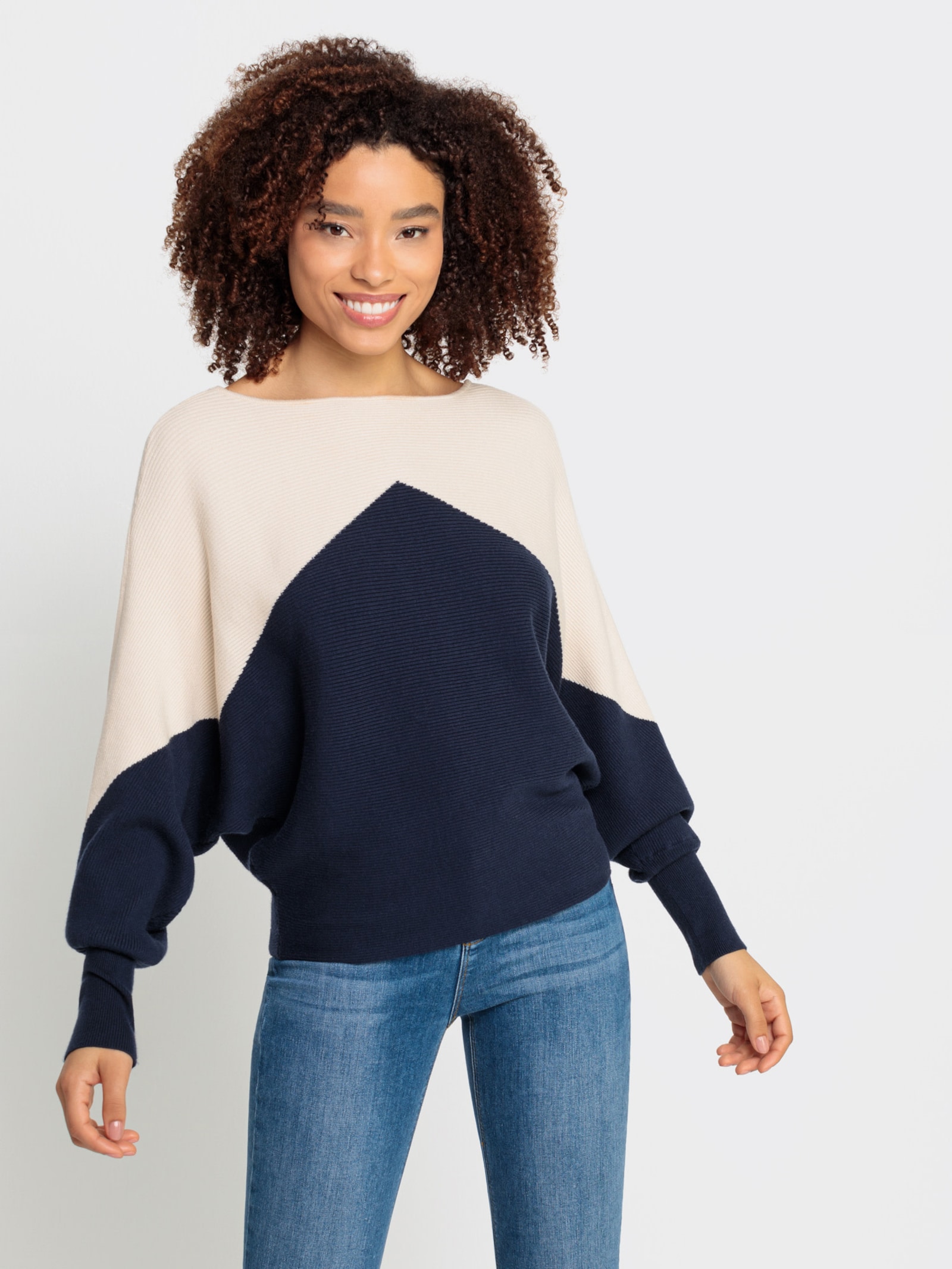 LASCANA Strickpullover - creme-marine