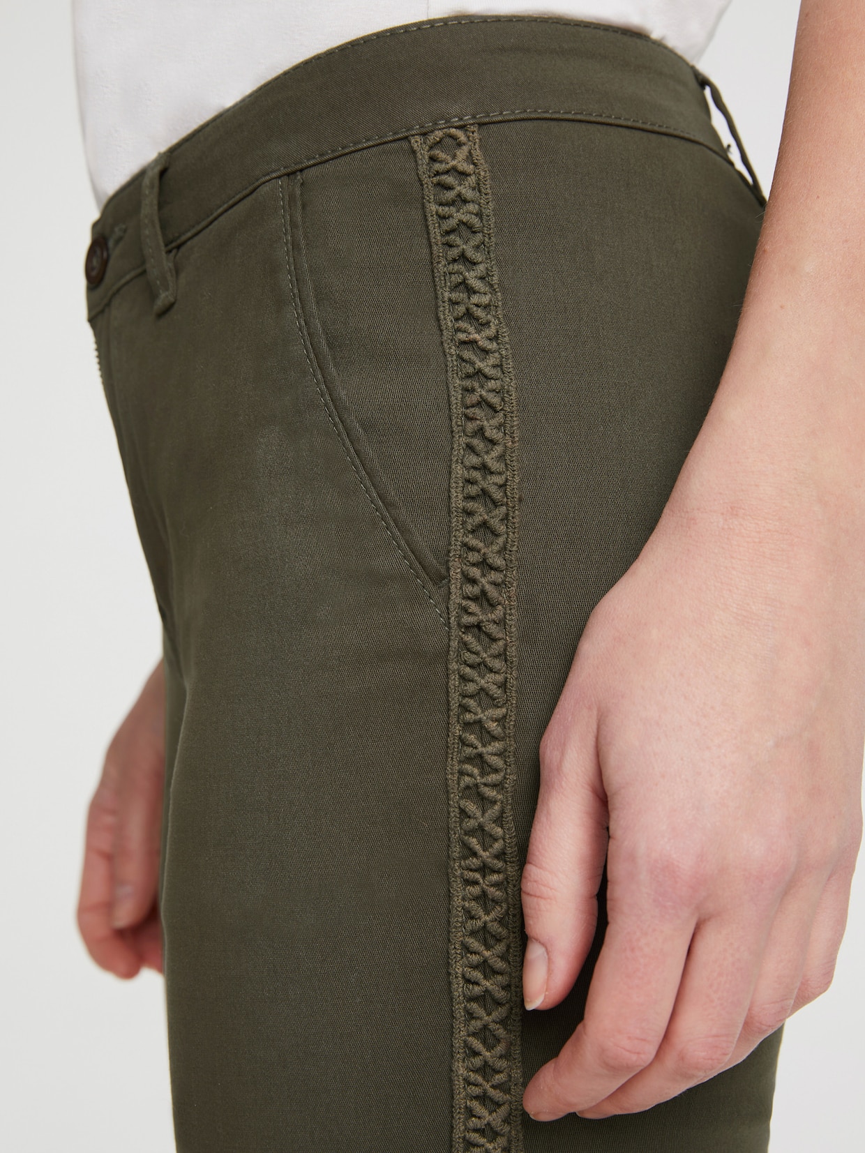 heine Pantalon - olive foncé