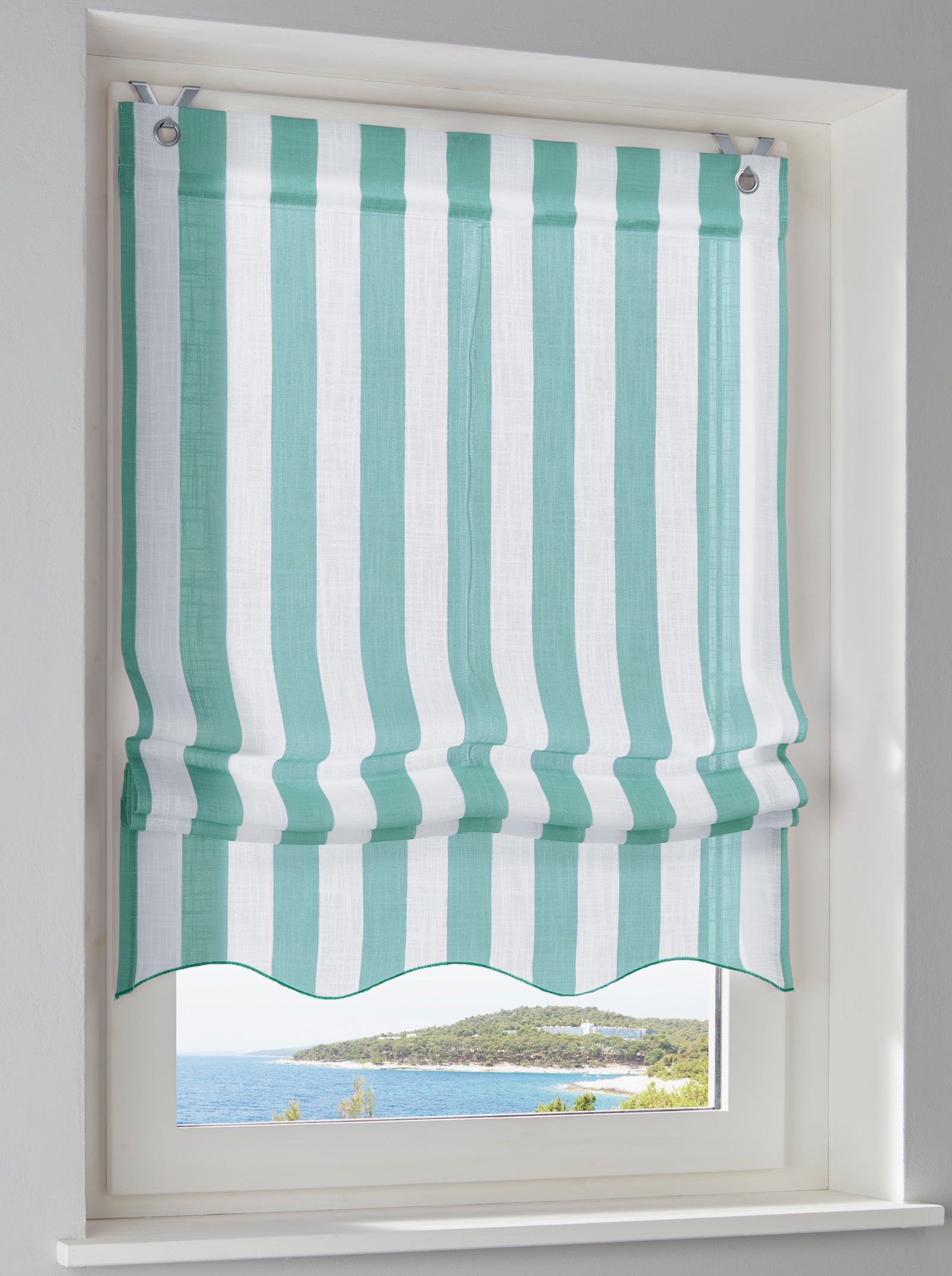 heine home Raffrollo - salbei-weiss