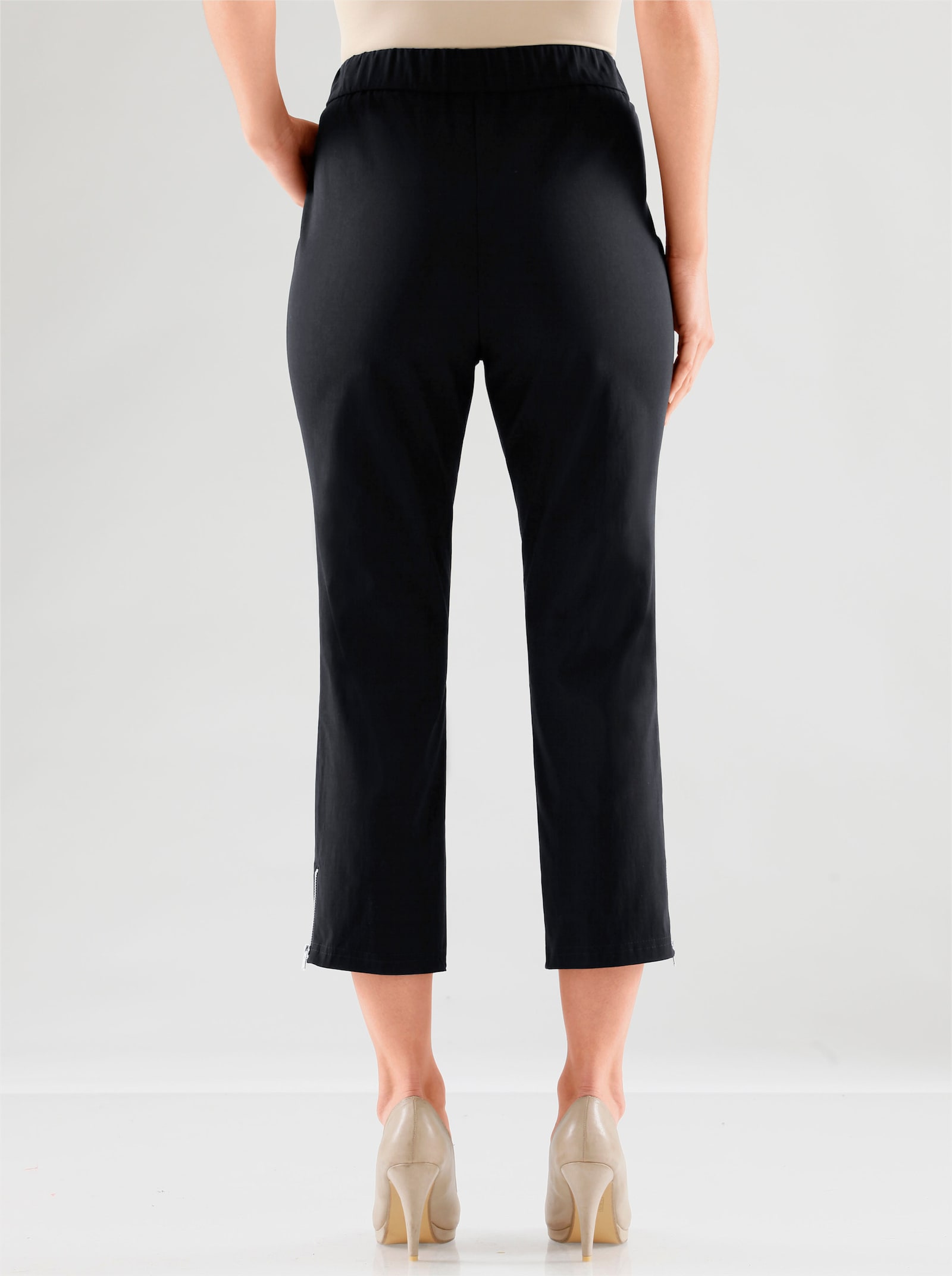 Adelina by Scheiter 7/8-broek van bengaline - zwart