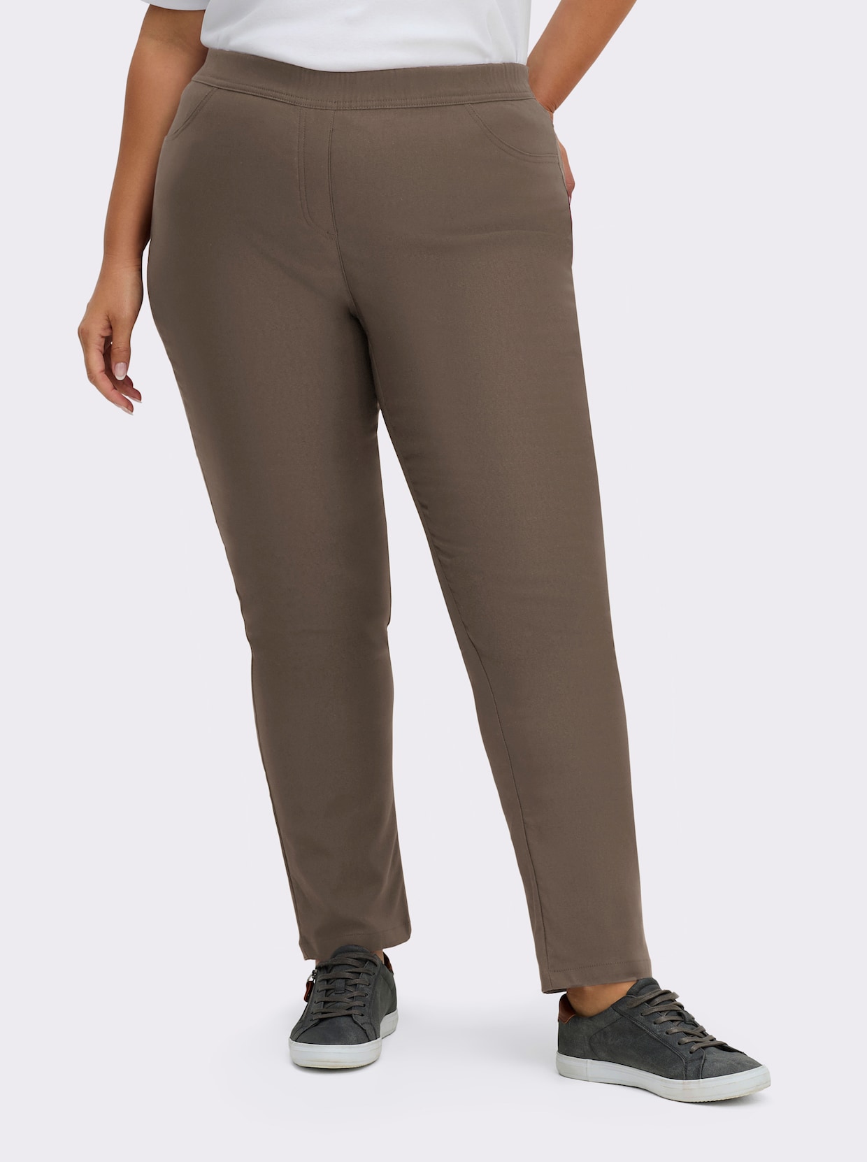 Hose innen angeraut - taupe