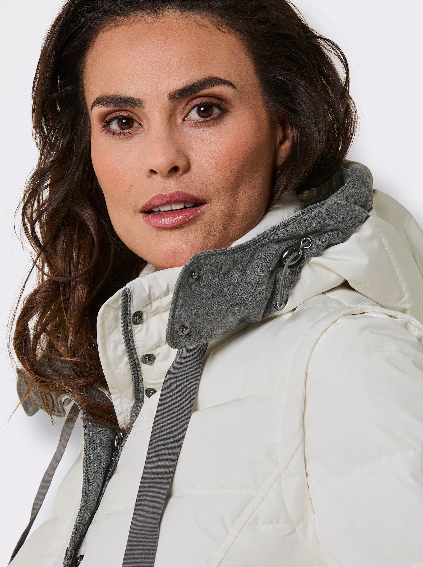 CREATION L PREMIUM Daunenjacke mit Westen-Funktion - ecru