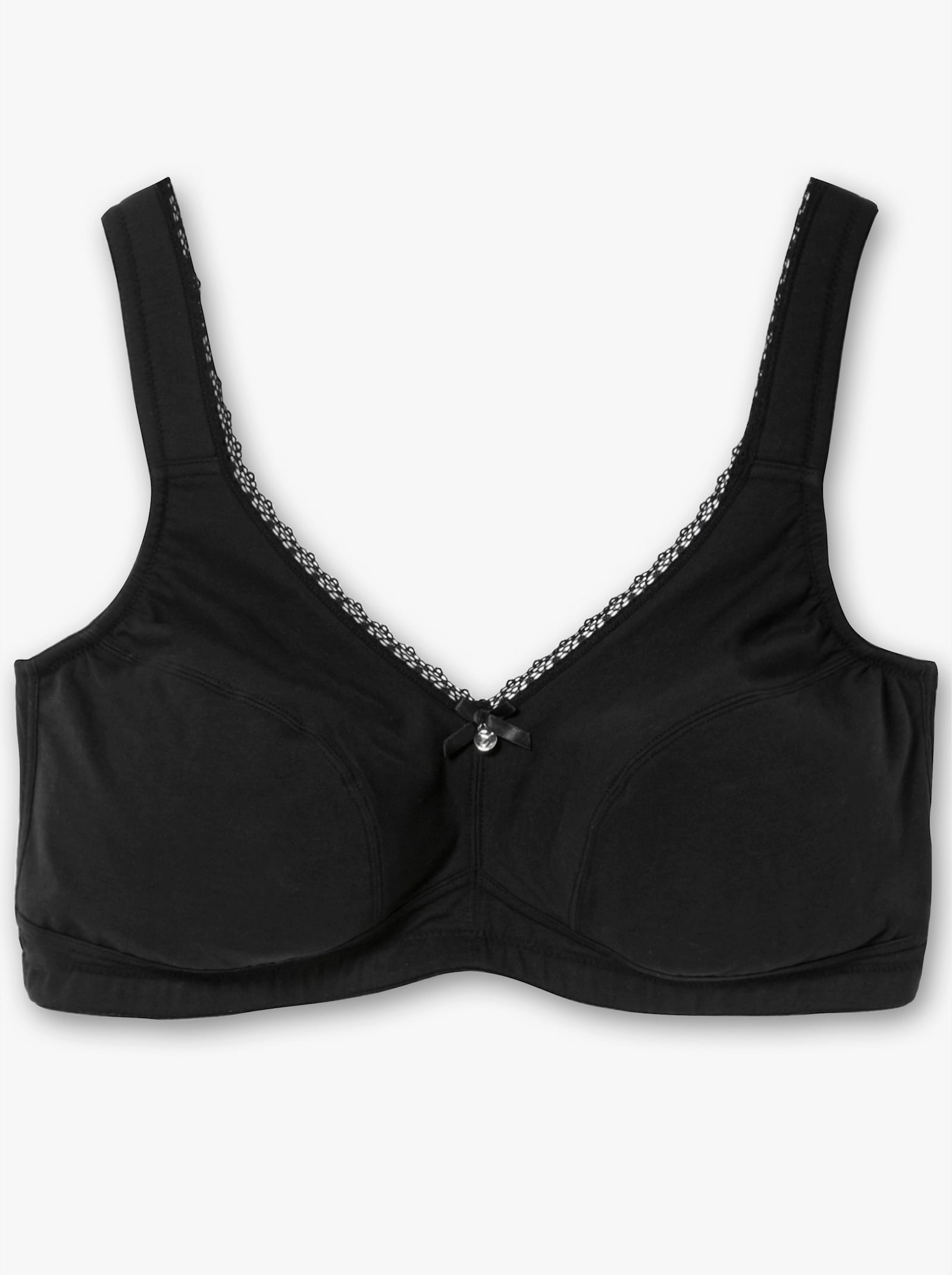 sheego Steunbeha met kanten rand - zwart