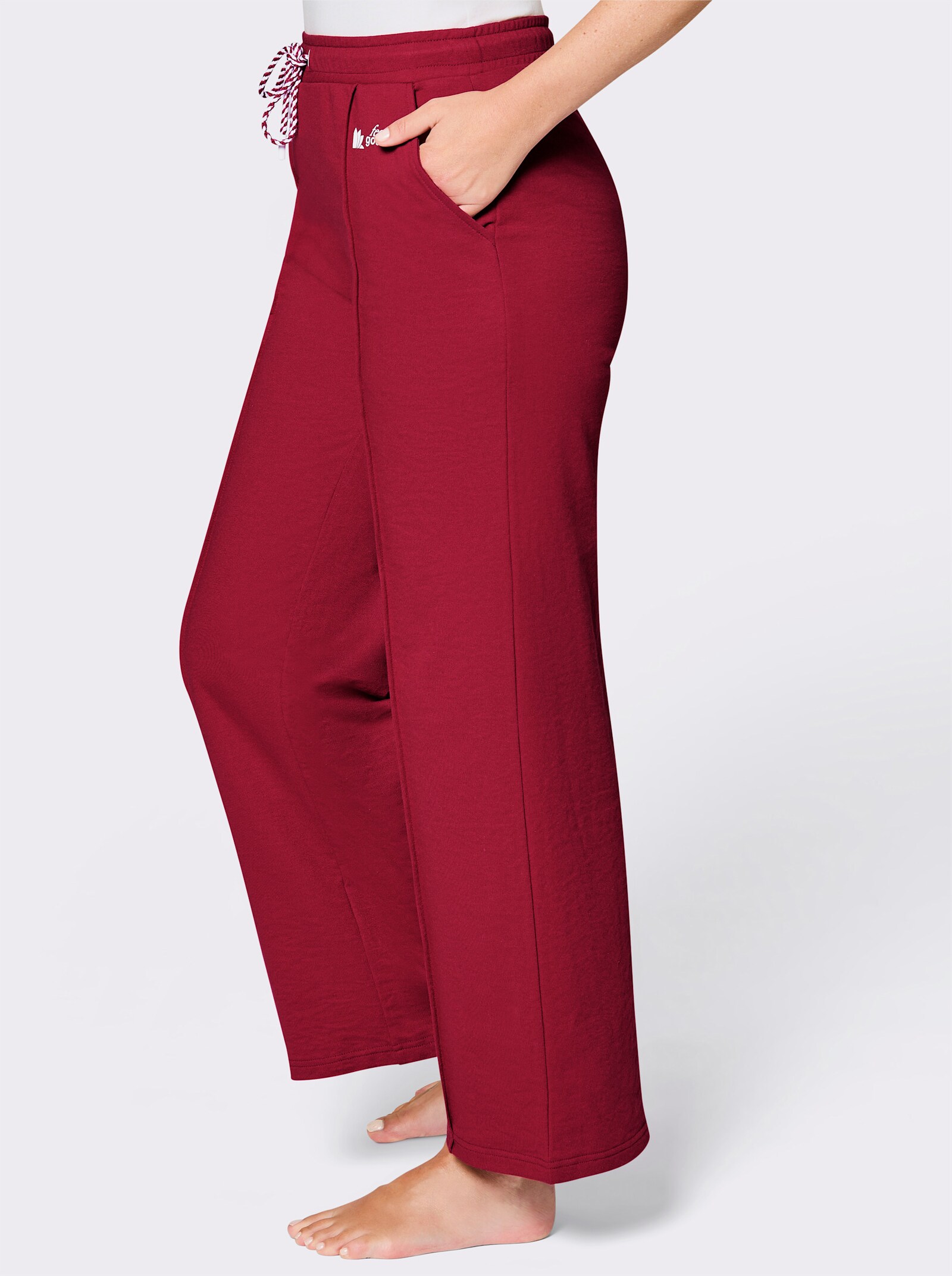 feel good Dehnbund-Hose in weiter Form - kirsche-weiß