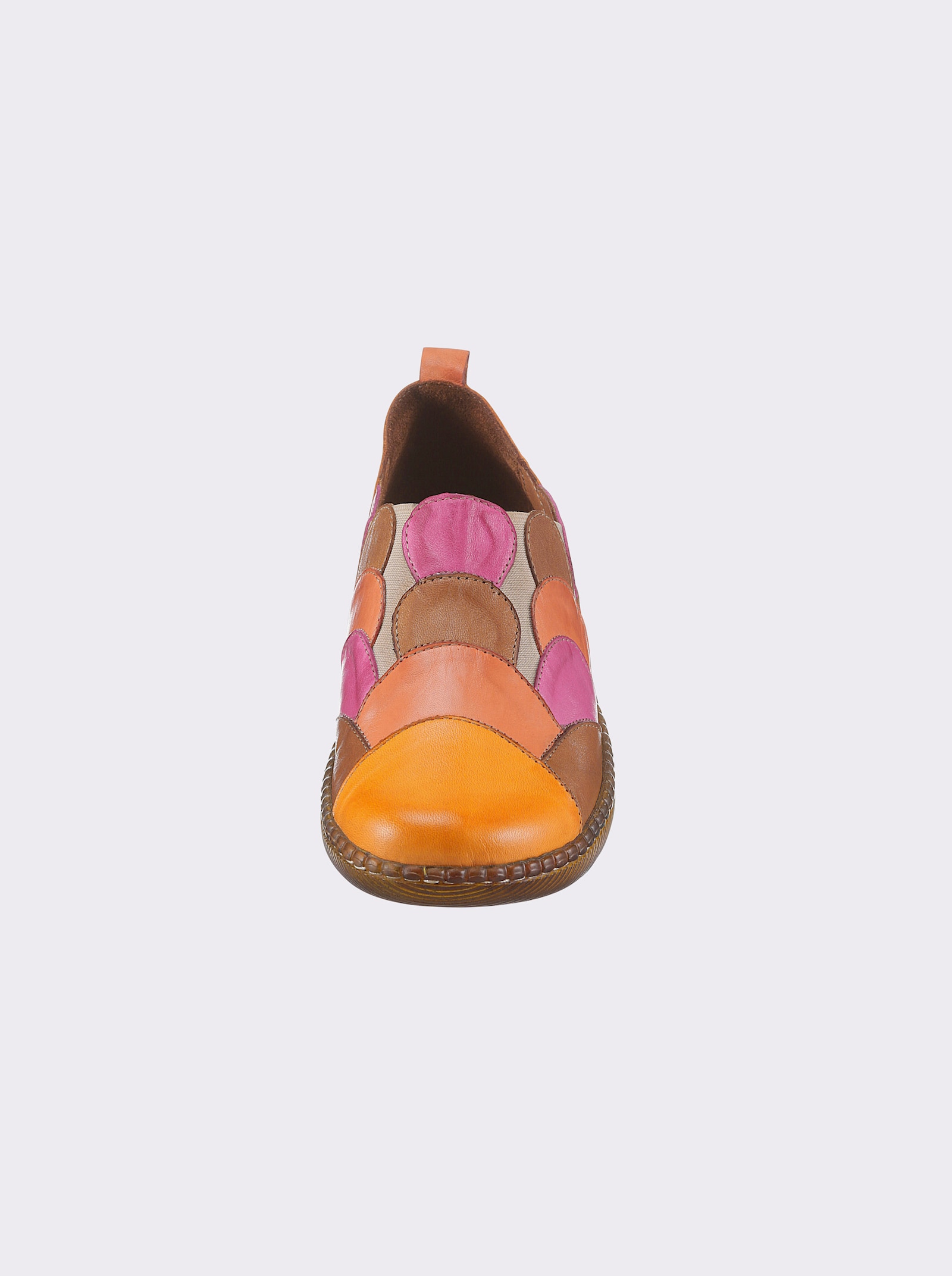 Gemini Slipper mit Gummizug für leichten Einstieg - orange-bunt