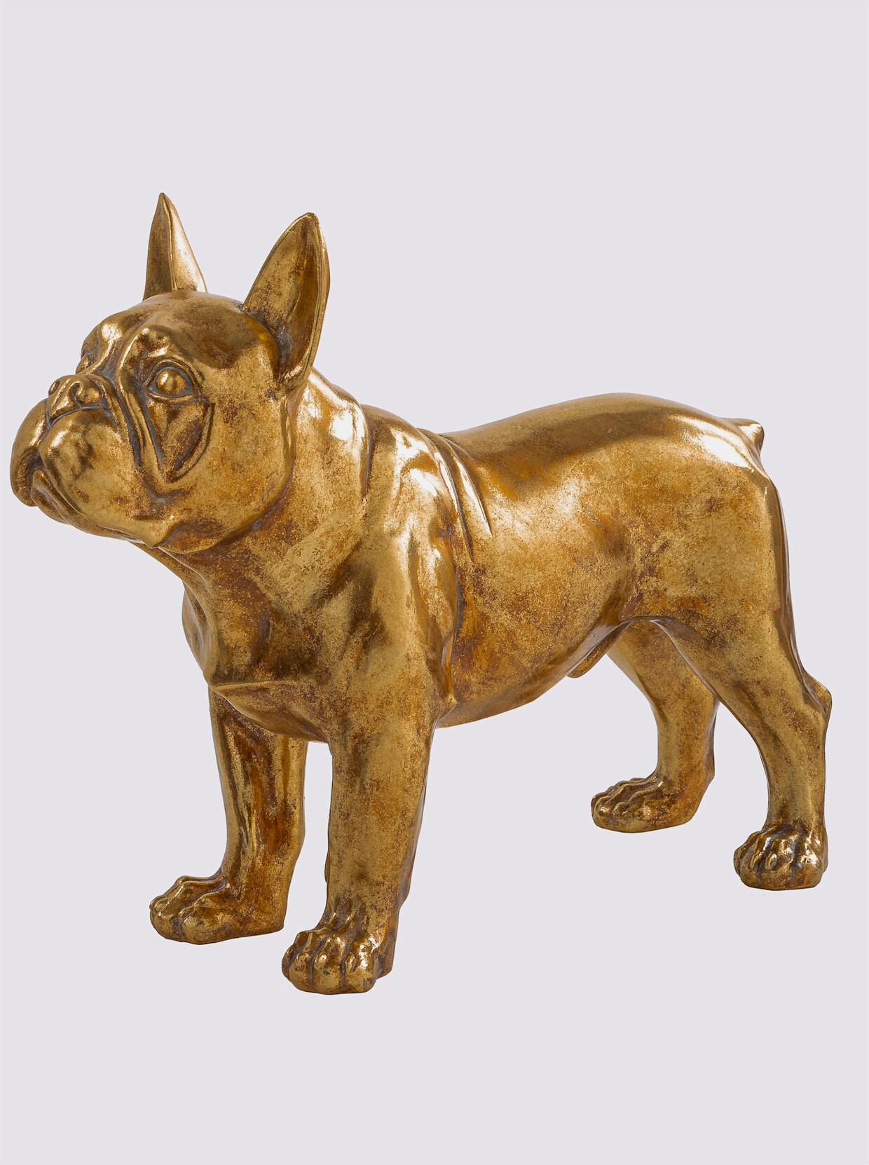 heine home Deko-Hund Bulldogg - goldfarben
