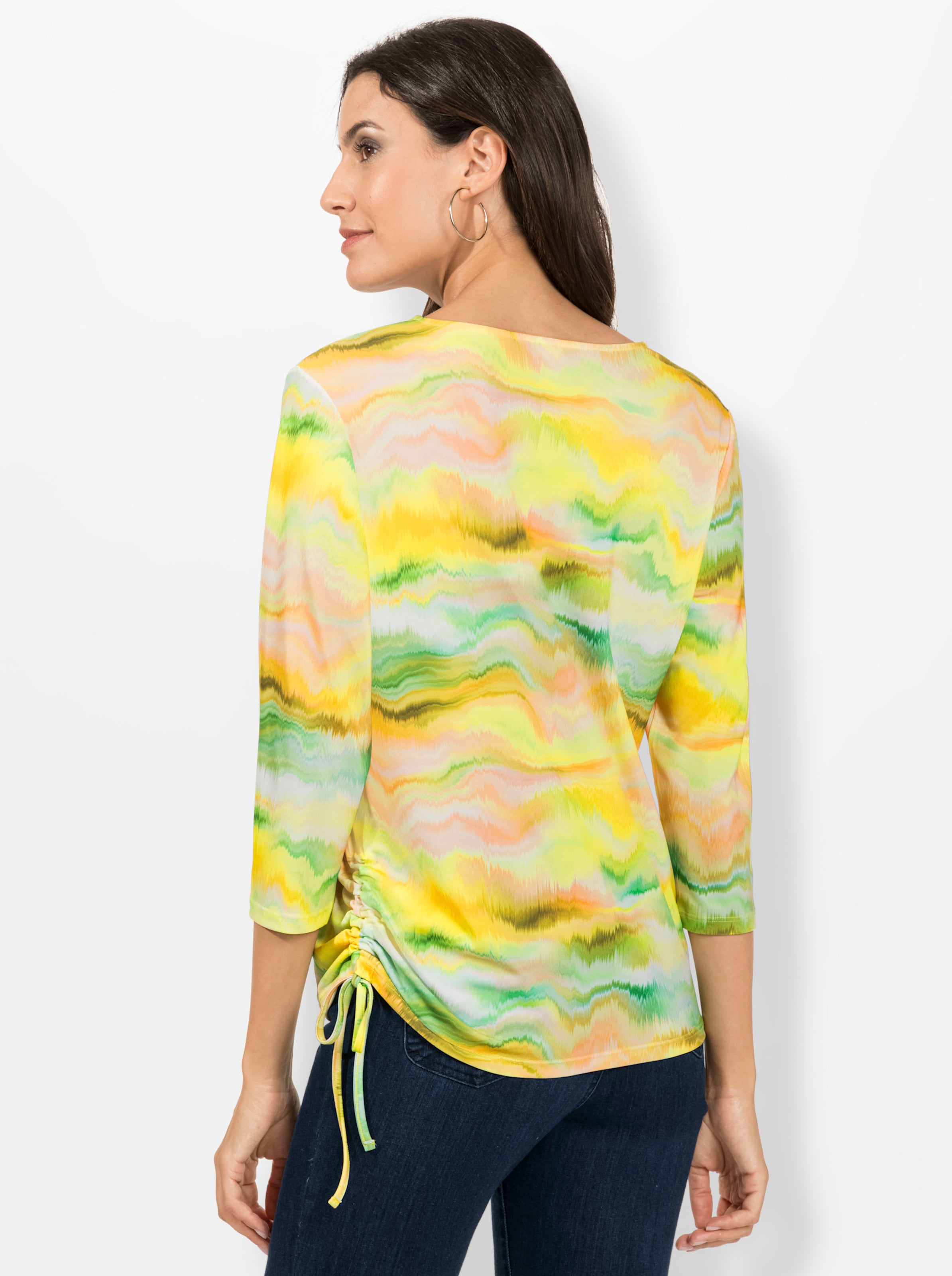 T Shirt  günstig Kaufen-Shirt in limone-puder-bedruckt von heine. Shirt in limone-puder-bedruckt von heine <![CDATA[Ein Shirt mit Wow-Effekt: Lassen auch Sie sich begeistern von dem fantasievollen Digital-Print in leuchtenden Farben! Mit Rundhals-Ausschnitt, 3/4-Ärmeln und dopp