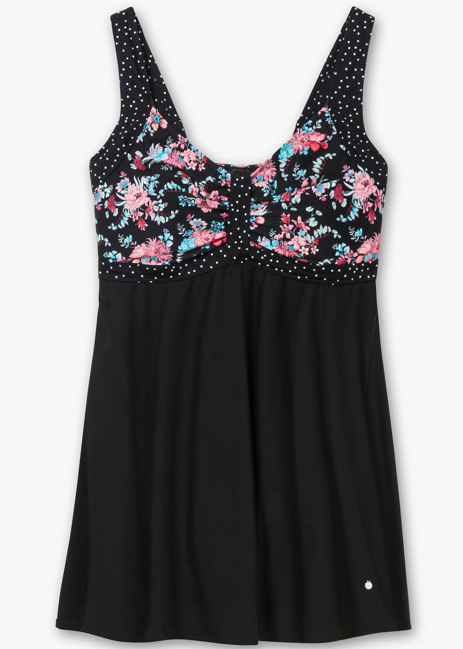 sheego Badekleid mit Mustermix - schwarz-bedruckt