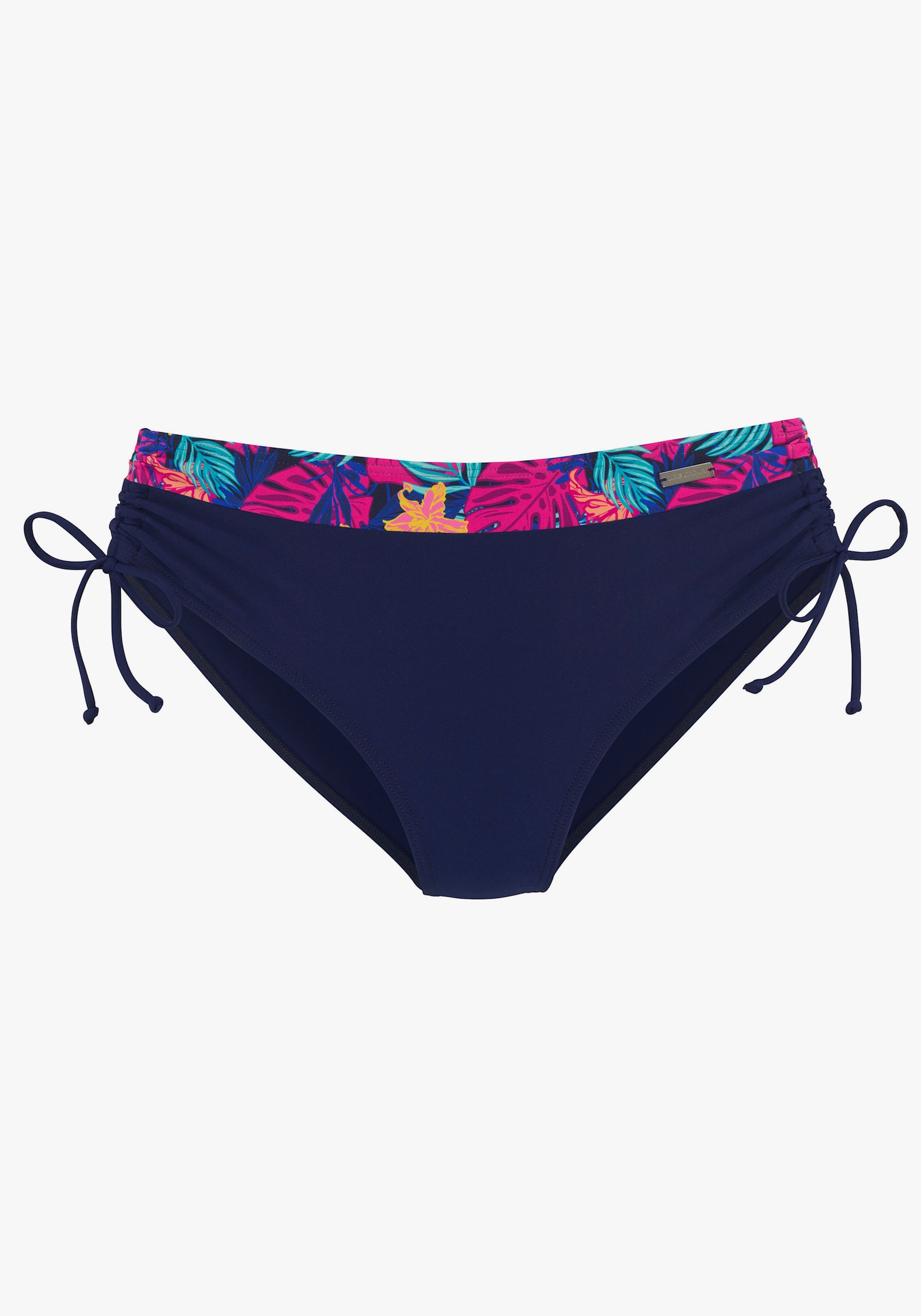 LASCANA Bikini-Hose - navy-pink bedruckt