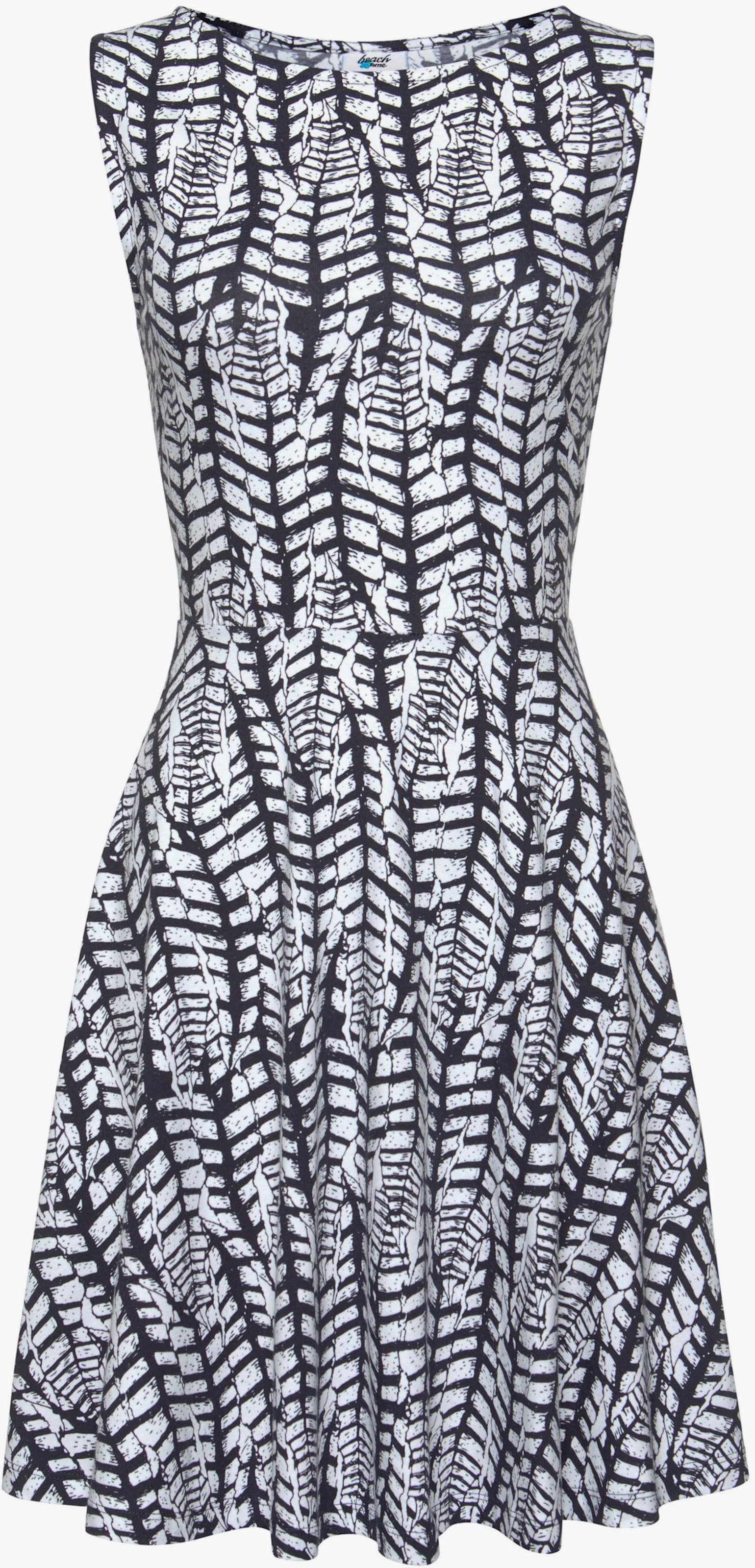 Beachtime Strandkleid - dunkelblau-weiß-bedruckt