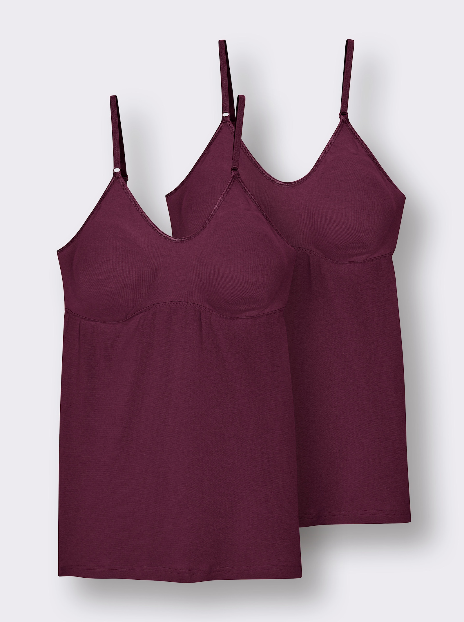 wäschepur BH-Hemd mit doppelt gemoldeten Cups - brombeere