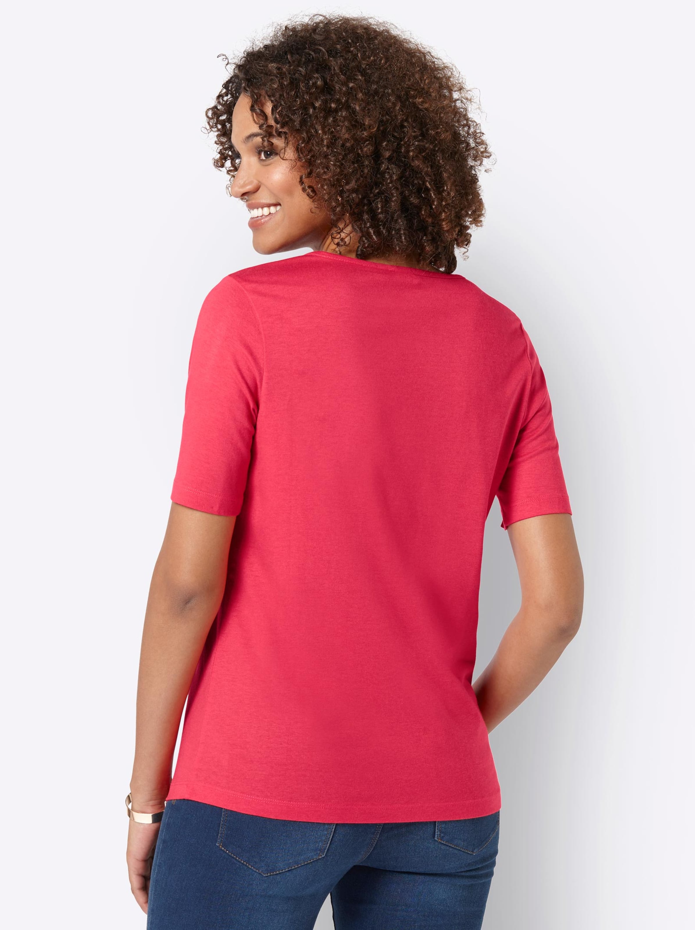 Damenmode Shirts Kurzarmshirt in rot 