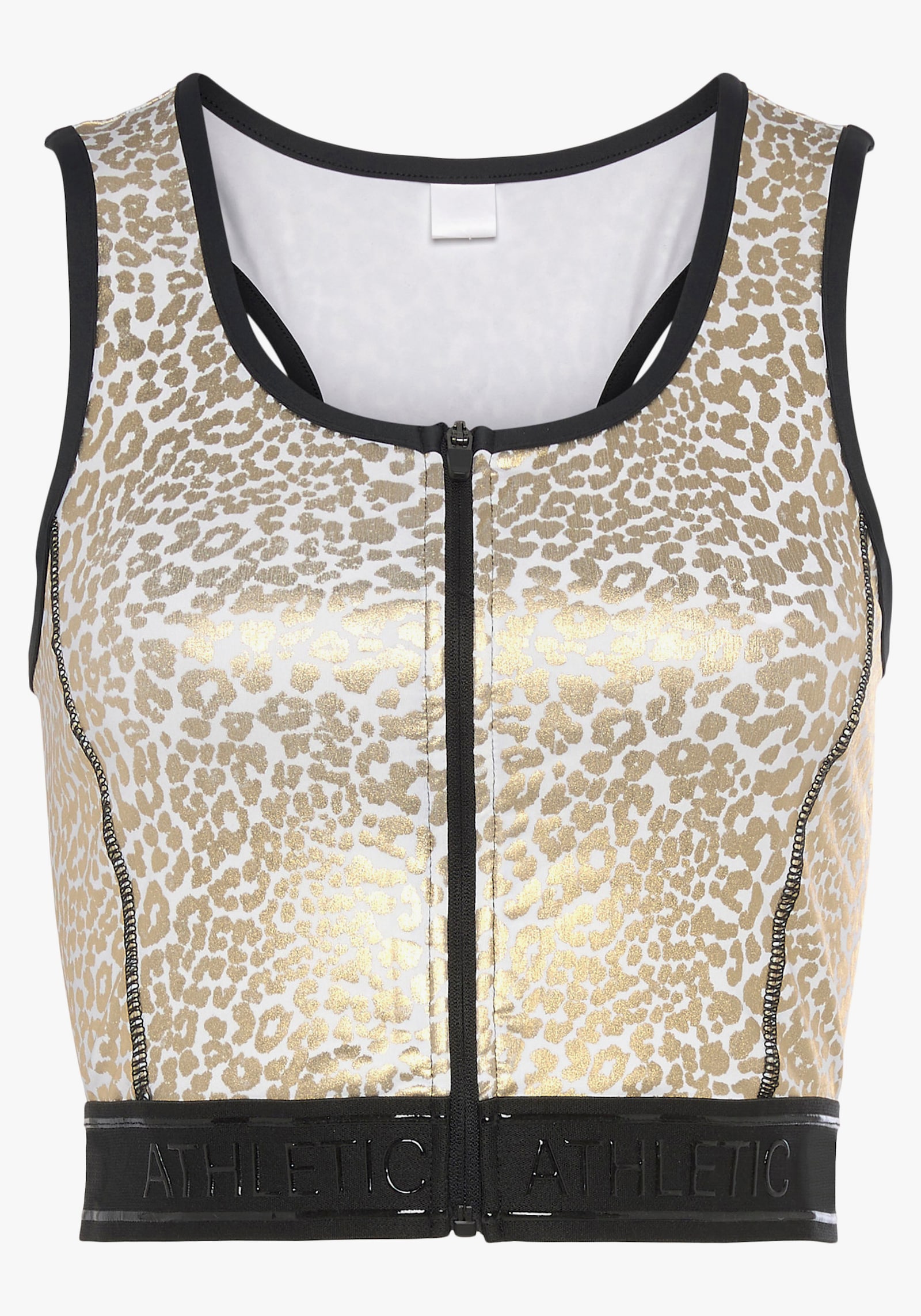 LASCANA ACTIVE Crop-Top - gold, weiß