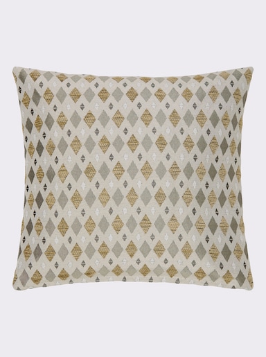Kissenhülle - beige-champagner-gemustert