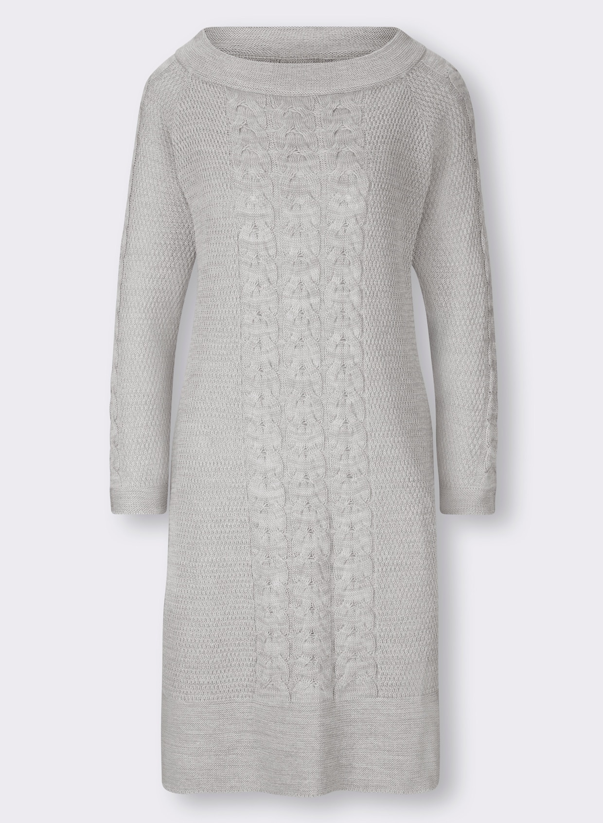 heine Robe en tricot - gris clair chiné