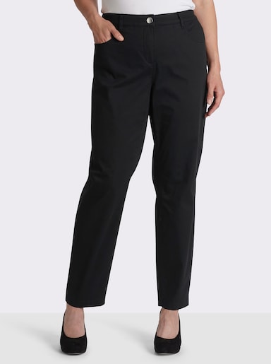 sheego 5-Pocket-Hose mit Shaping-Einsatz vorn - schwarz
