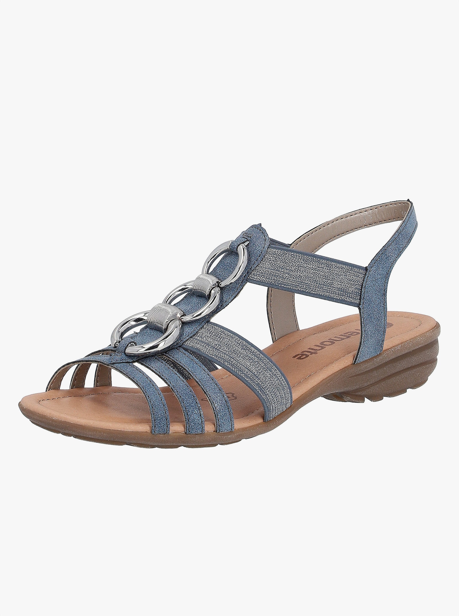 Remonte Sandalen voor slanke voeten - middenblauw